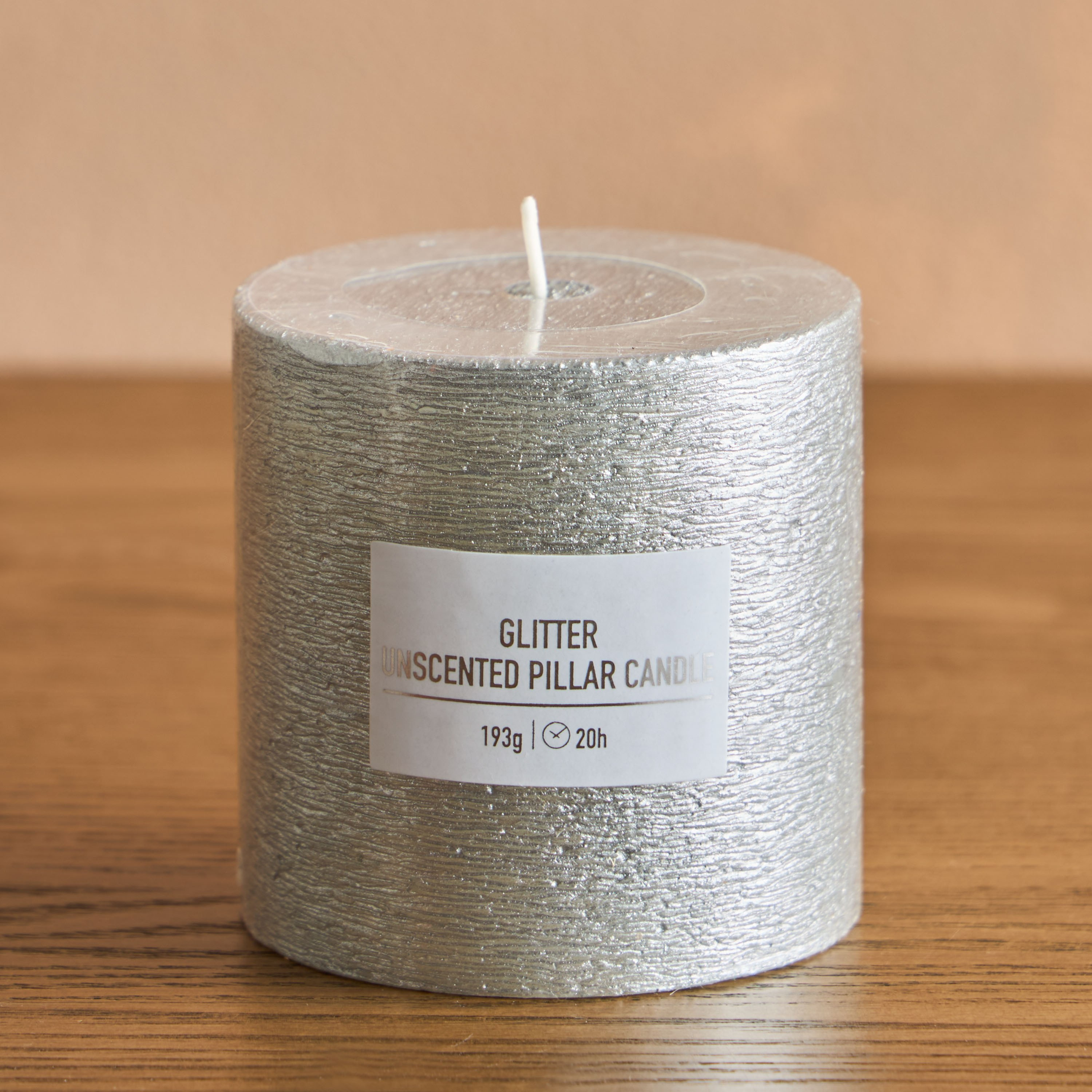 Essentials Unscented Pillar Candle - 20 h
