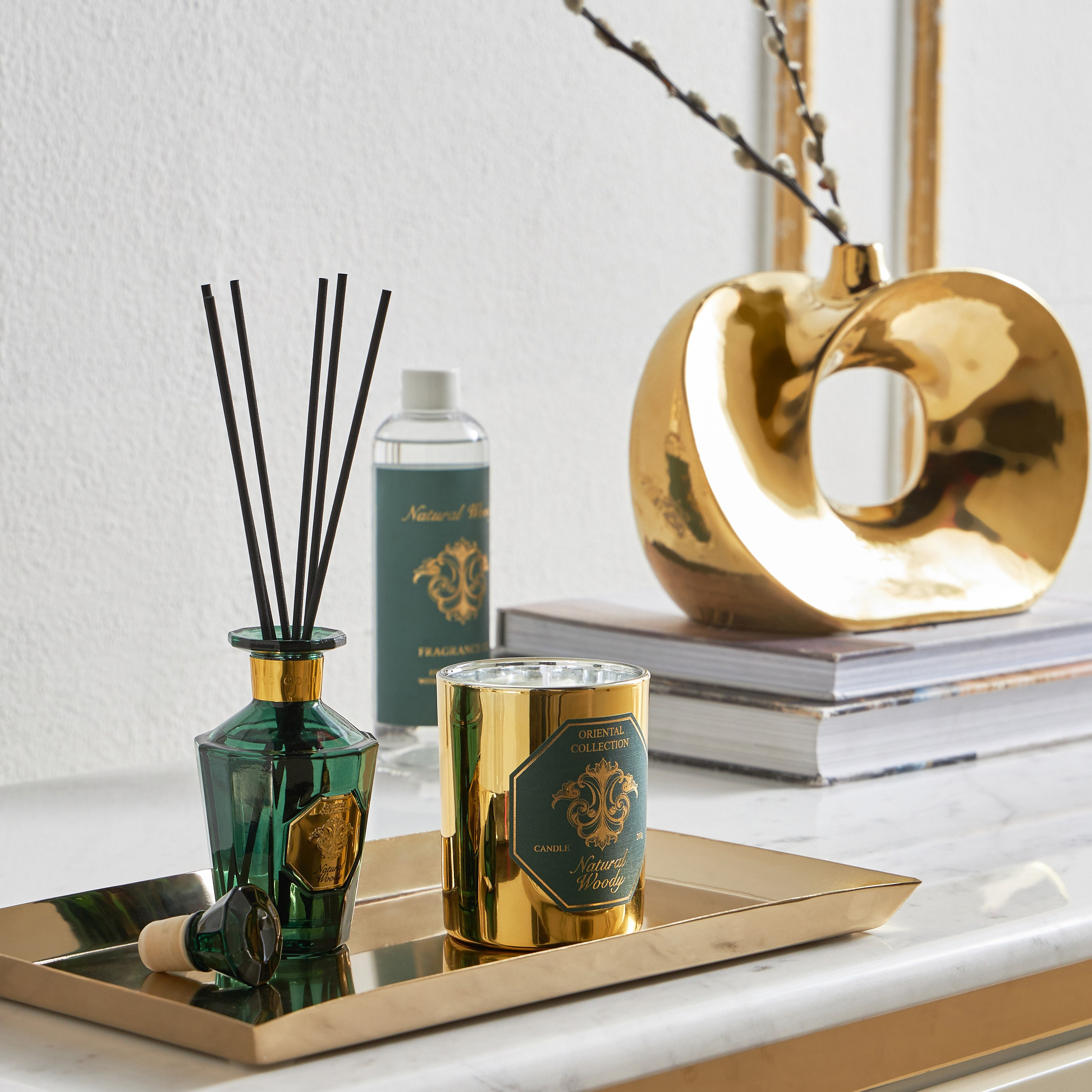 Oriental Natural Woody Scented Jar Candle and Diffuser Gift Set-household-homefragrance-candles-image-4