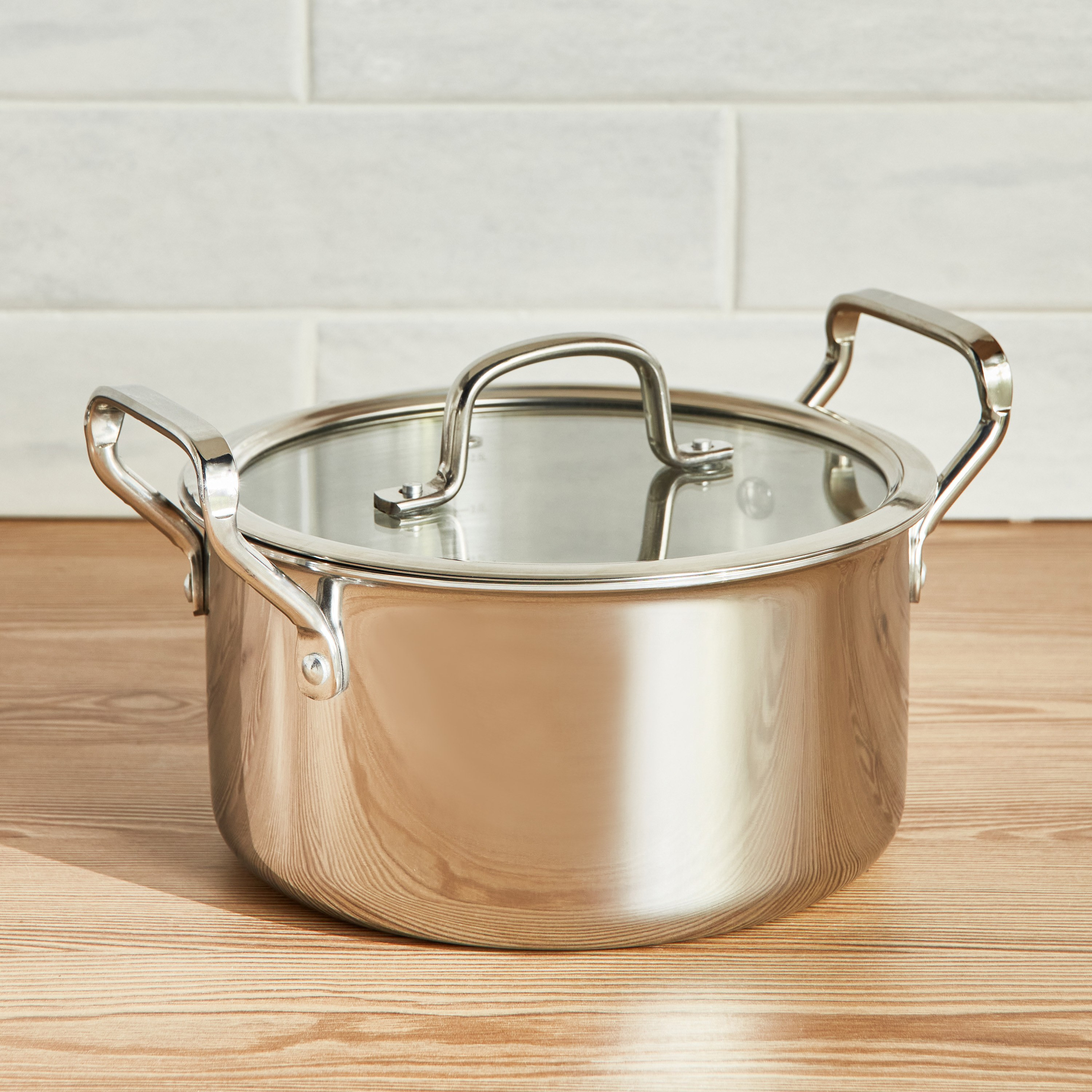 Argent Tripro Tri-Ply Stainless Steel Induction Base Casserole - 20 cm-household-kitchen-cookware-potsandpans-image-1