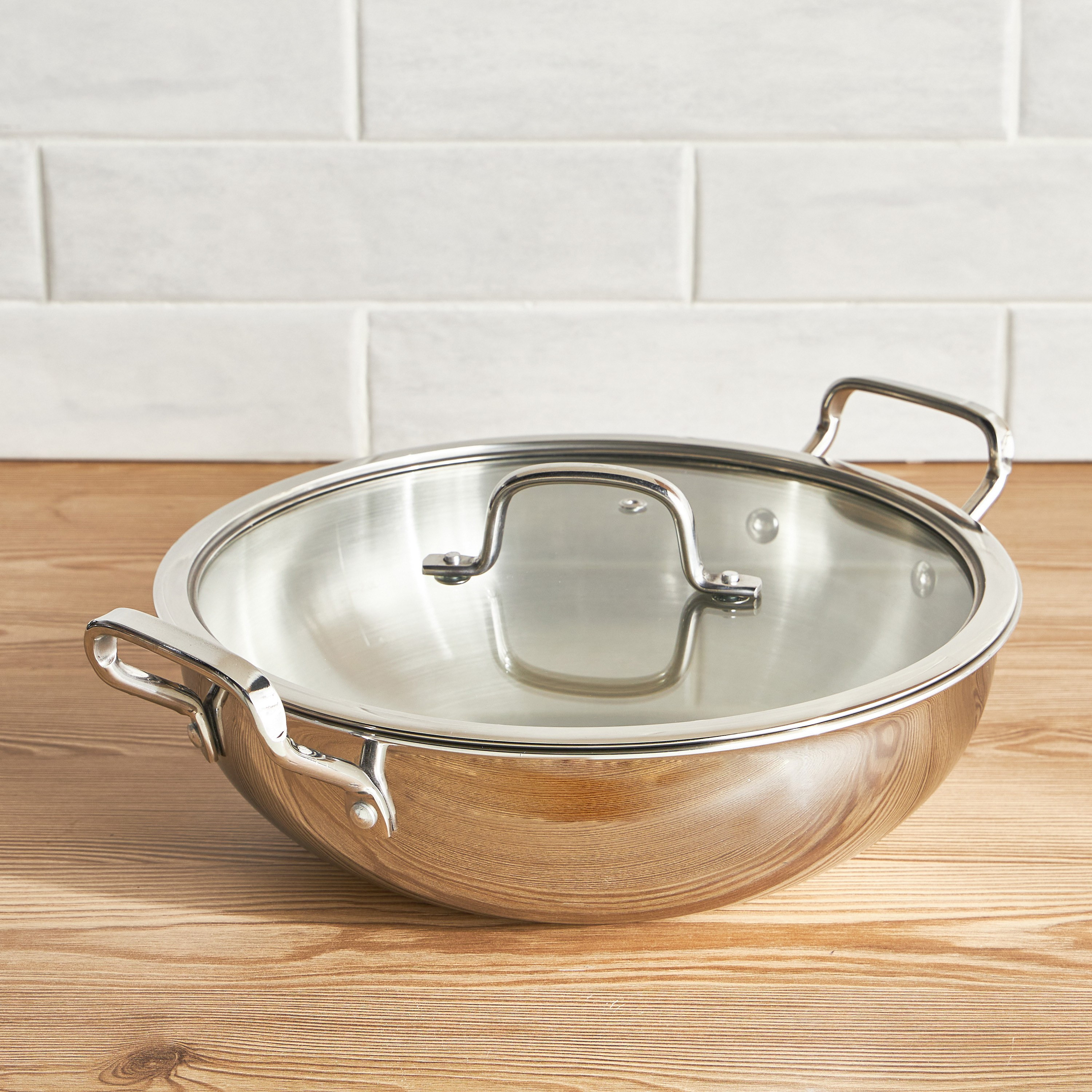 Argent Tripro Tri-Ply Stainless Steel Induction Base Kadai - 28 cm-household-kitchen-cookware-potsandpans-image-1