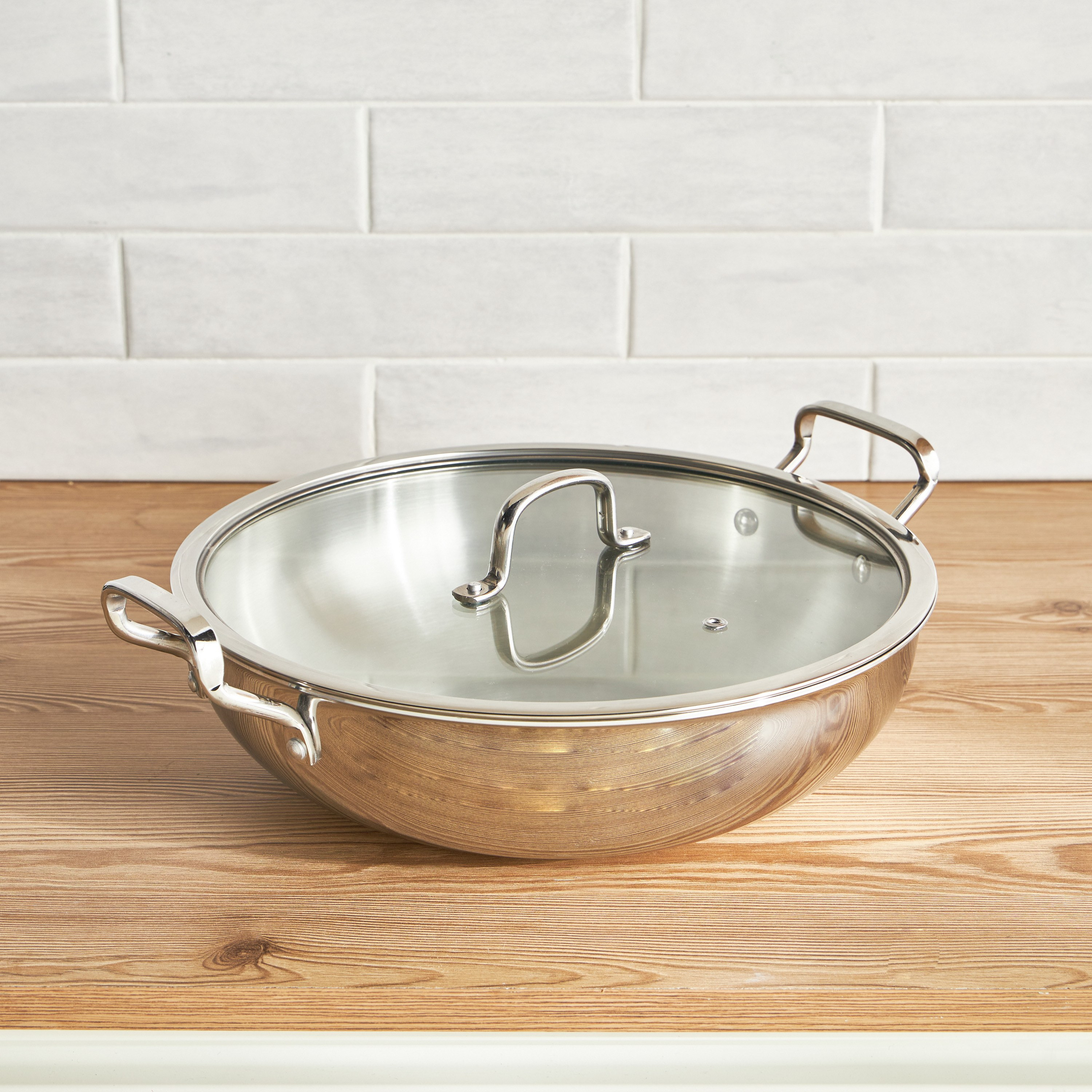 Argent Tripro Tri-Ply Stainless Steel Induction Base Kadai - 32 cm-household-kitchen-cookware-potsandpans-image-1
