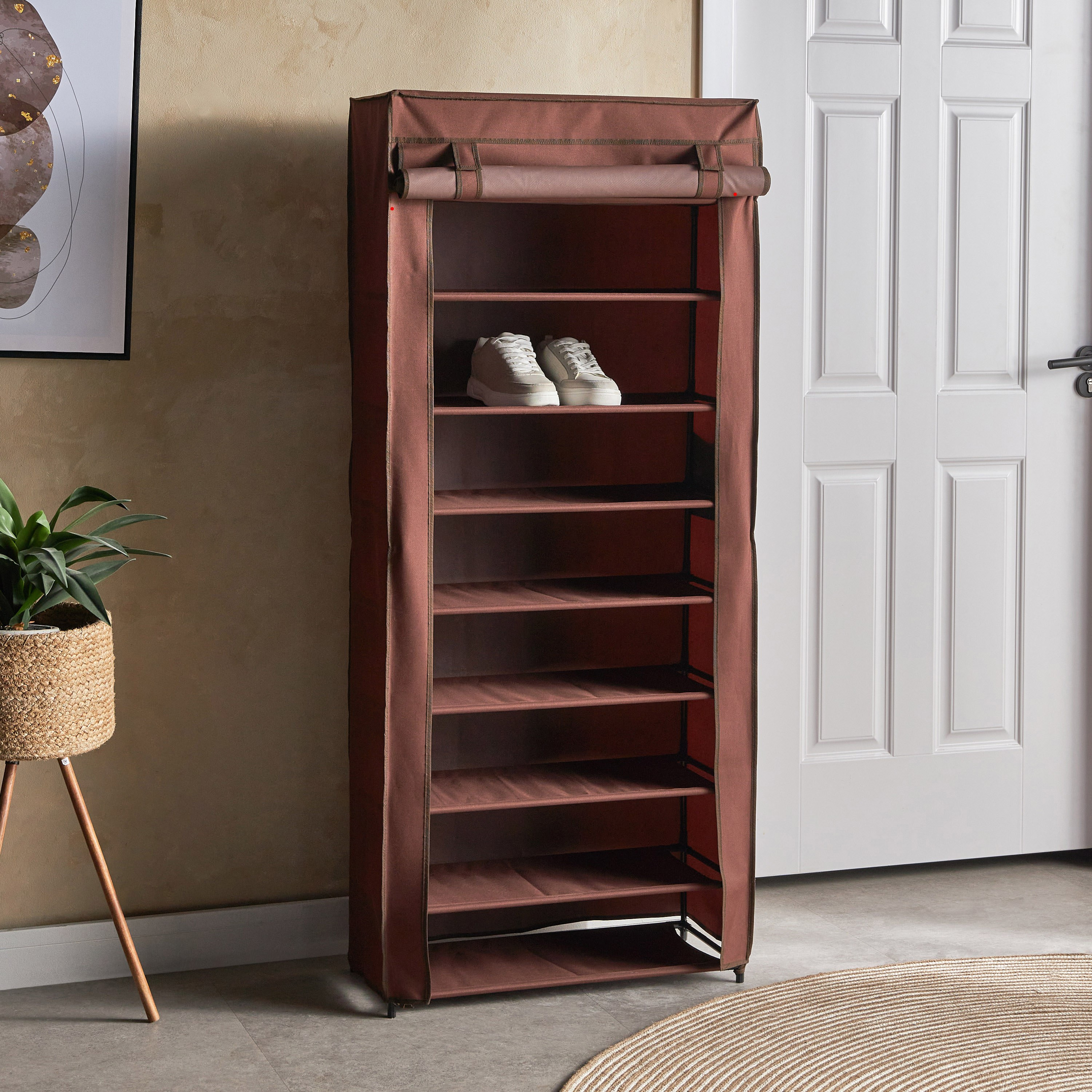 Bernard 9-Tier Shoe Rack with Dustproof Cover - 66x29 cm-household-storage-storagesolutions-shoeracksandstorage-image-3