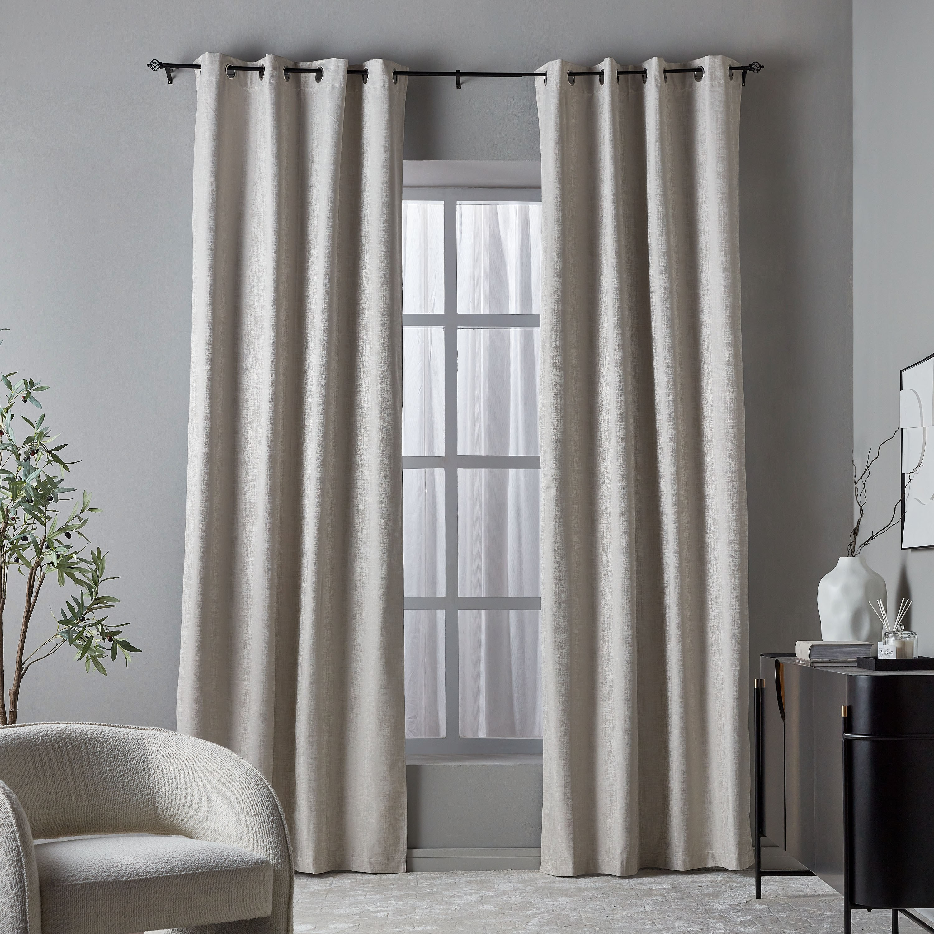 Gleam 2-Piece Blackout Curtain Set - 135x300 cm-household-windows-curtains-image-1