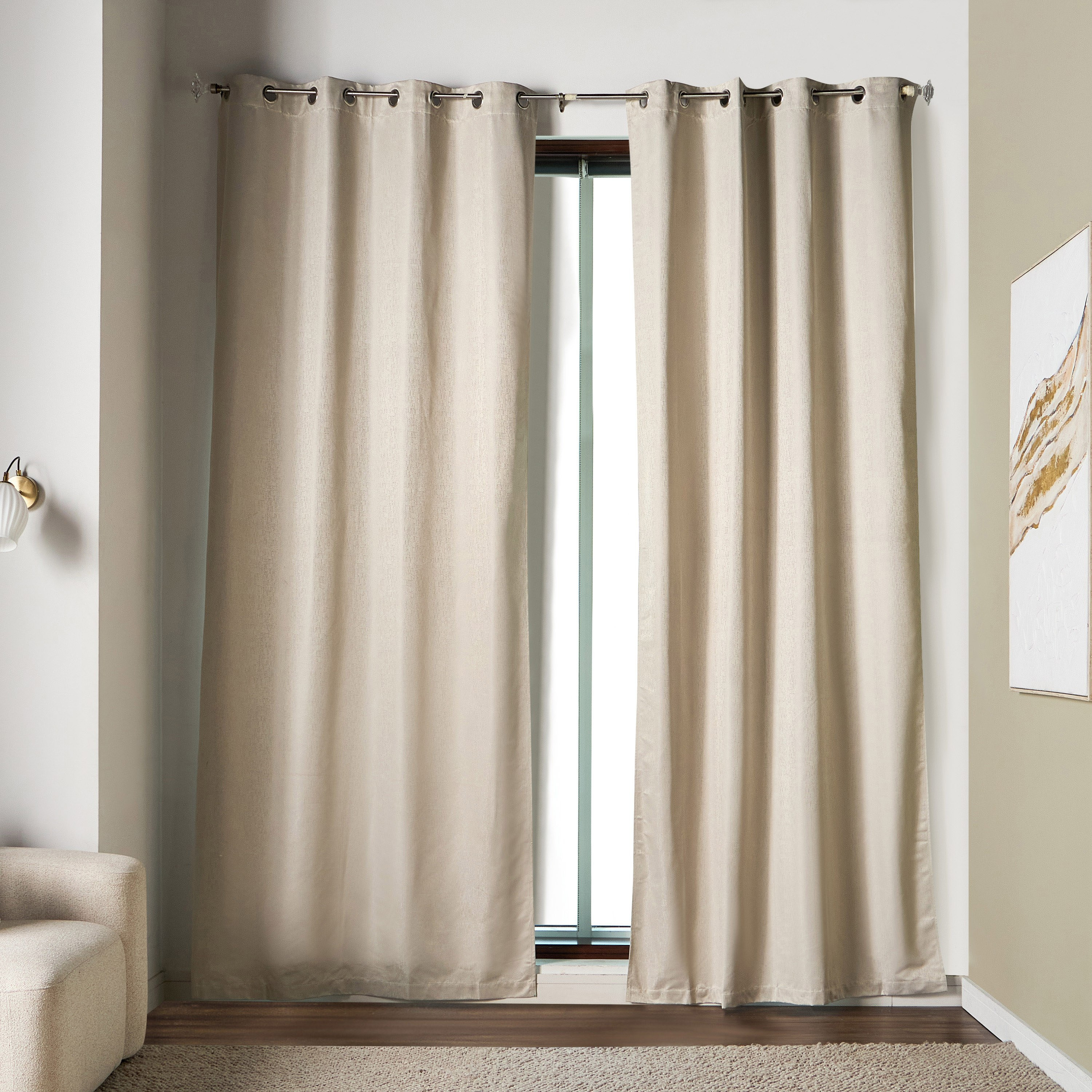 Gleam 2-Piece Blackout Curtain Set - 135x300 cm-household-windows-curtains-image-1