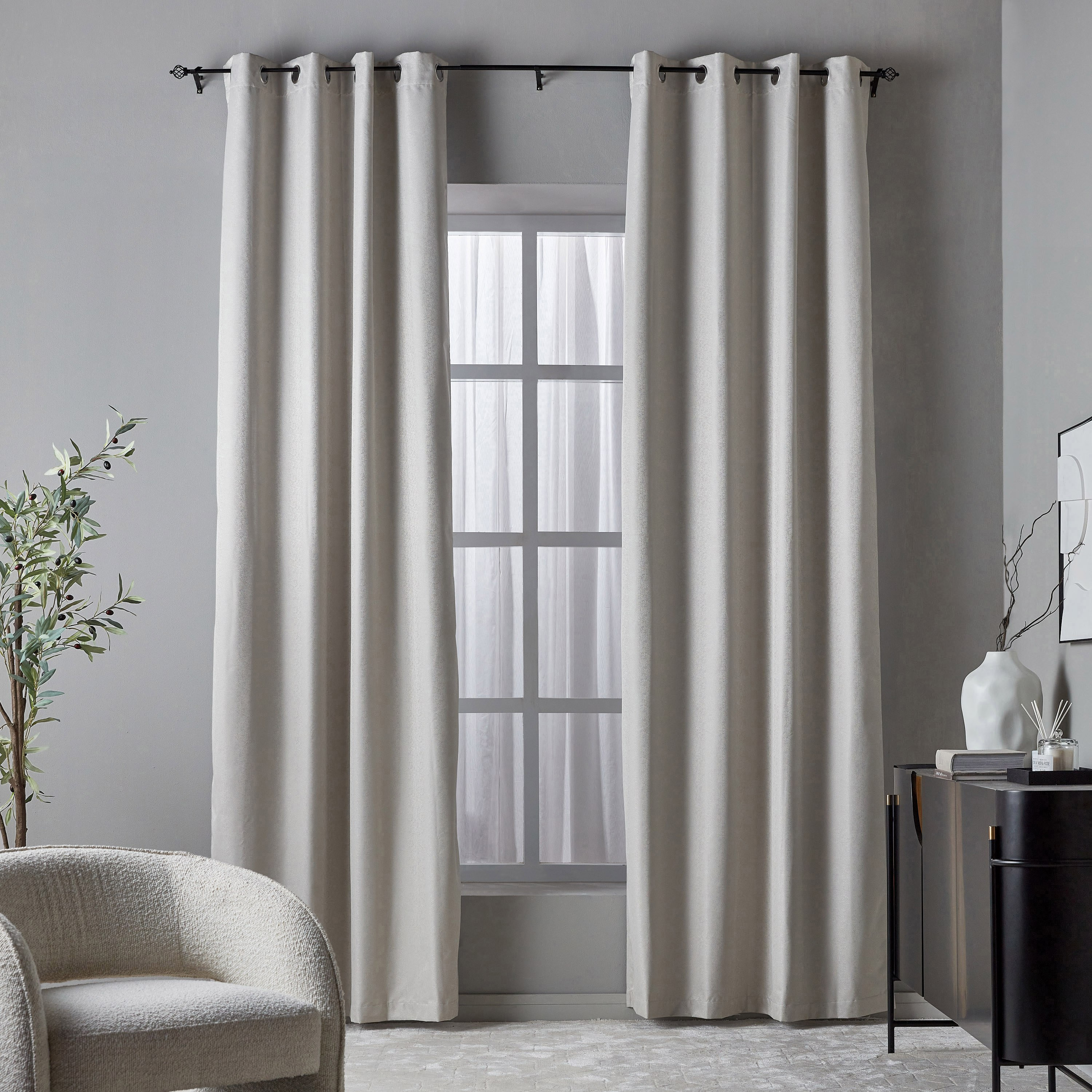 Gleam 2-Piece Blackout Curtain Set - 135x300 cm-household-windows-curtains-image-1
