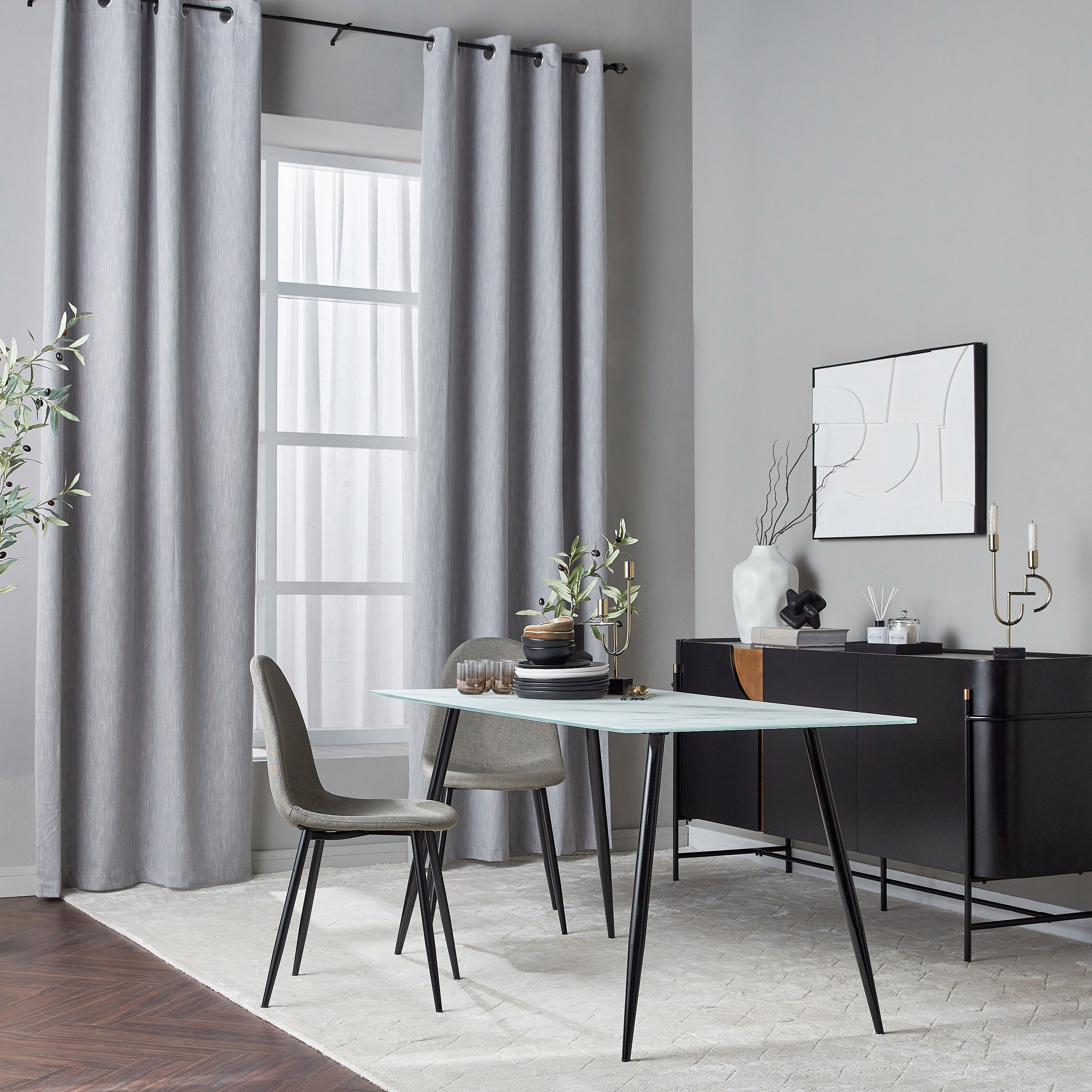 طقم ستائر معتّمة قطعتين - موناليزا - 135x240 سم-household-windows-curtains-image-5