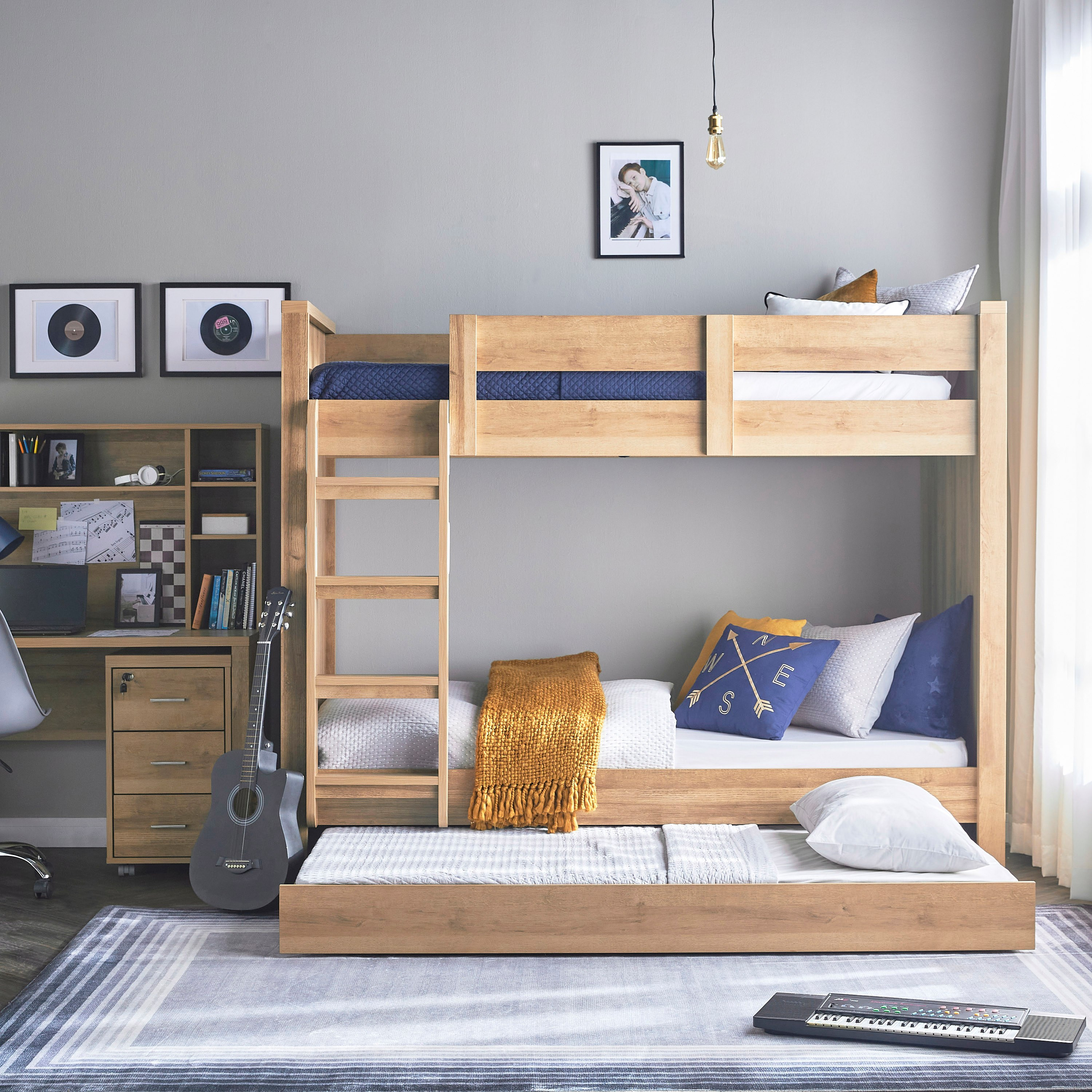 Bradley Bunk Bed - 90x200 cm-babyandkids-kidsbeds-bunkandloftbeds-image-7