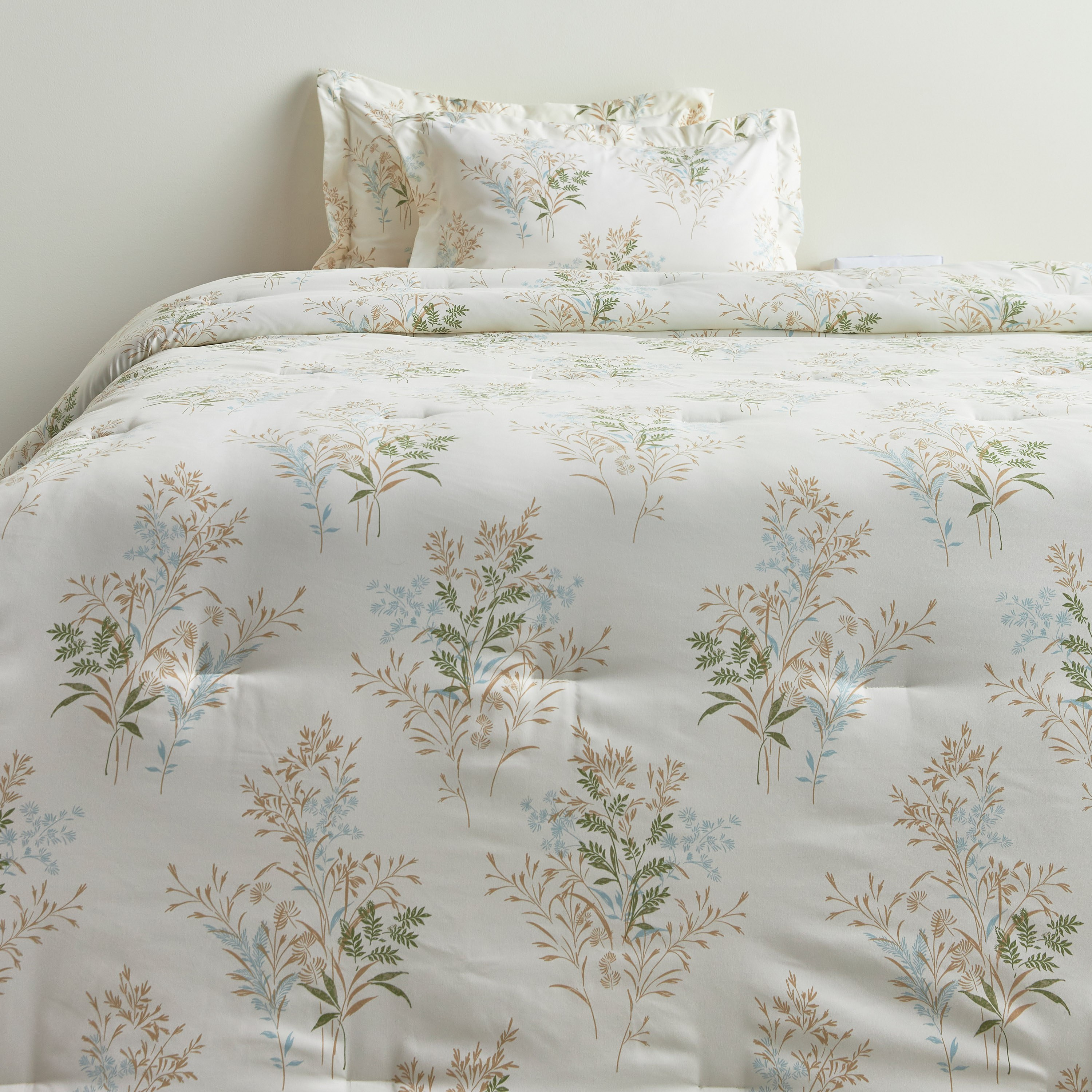 طقم شرشف ولحاف كامل 4 قطع بطبعات بوتانيكال - إليشا - 160x240 سم-household-bedding-comfortersandbedspreads-bedinabag-image-2