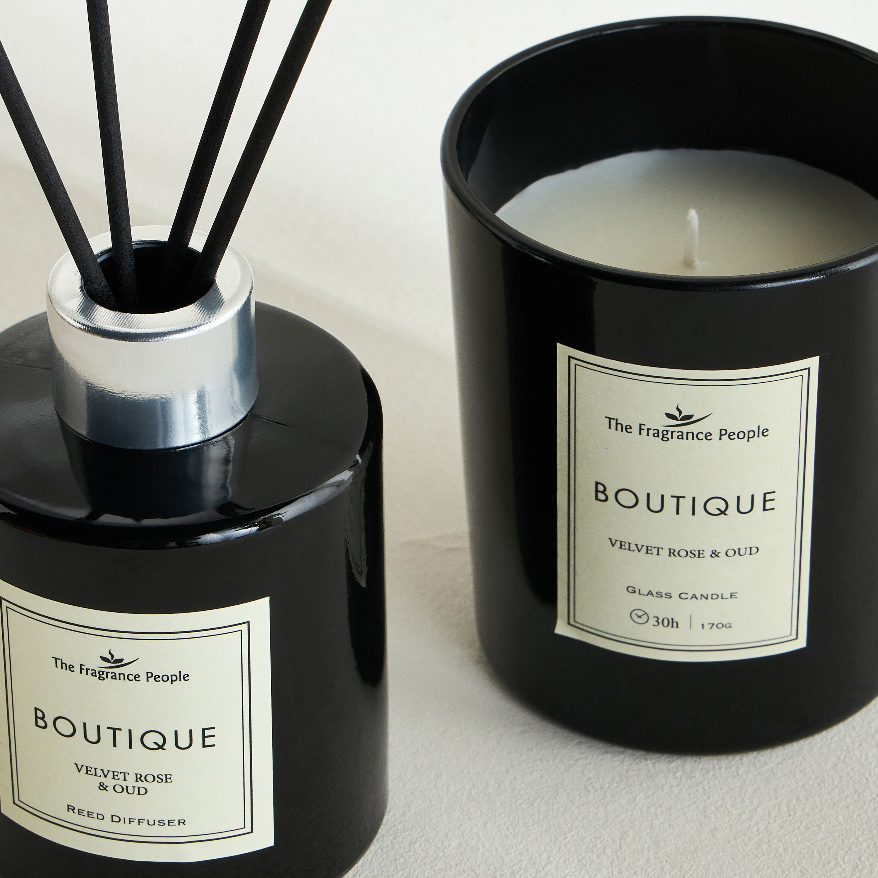Boutique Velvet Rose and Oud Jar Candle and Reed Diffuser Gift Set-household-homefragrance-candles-image-2