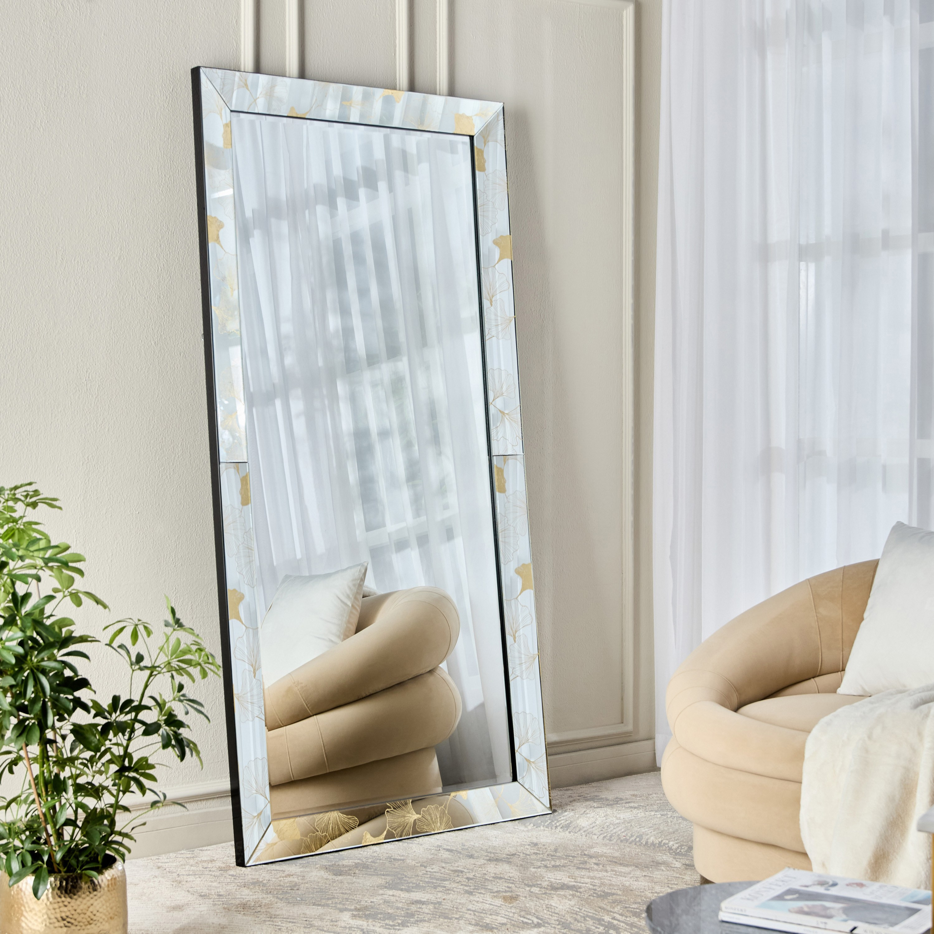 Shop Maidenhair Leaner Mirror - 200x100 cm | Home Centre KSA