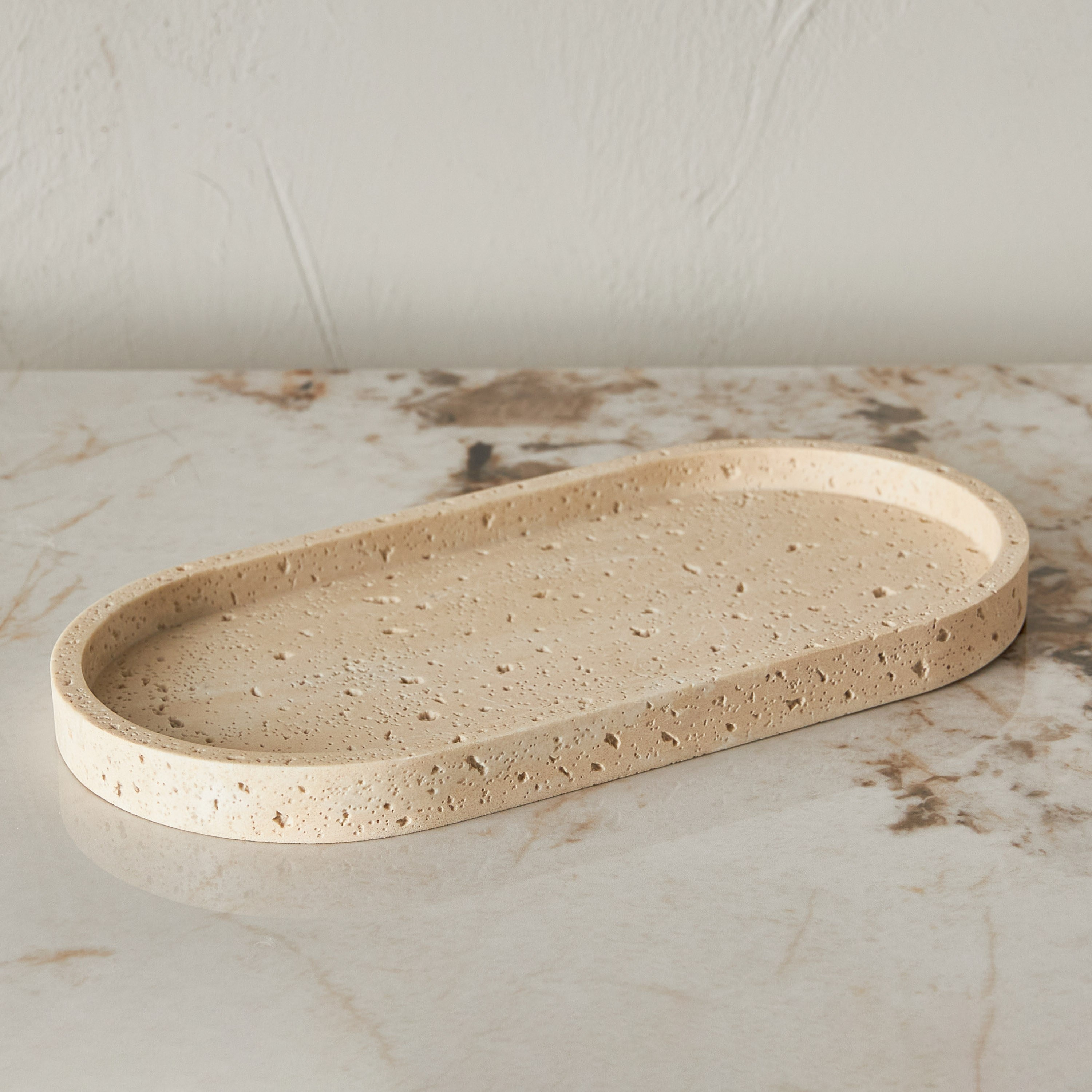 Nordic French Travertine Decorative Tray-household-decor-boxesandtrays-image-1