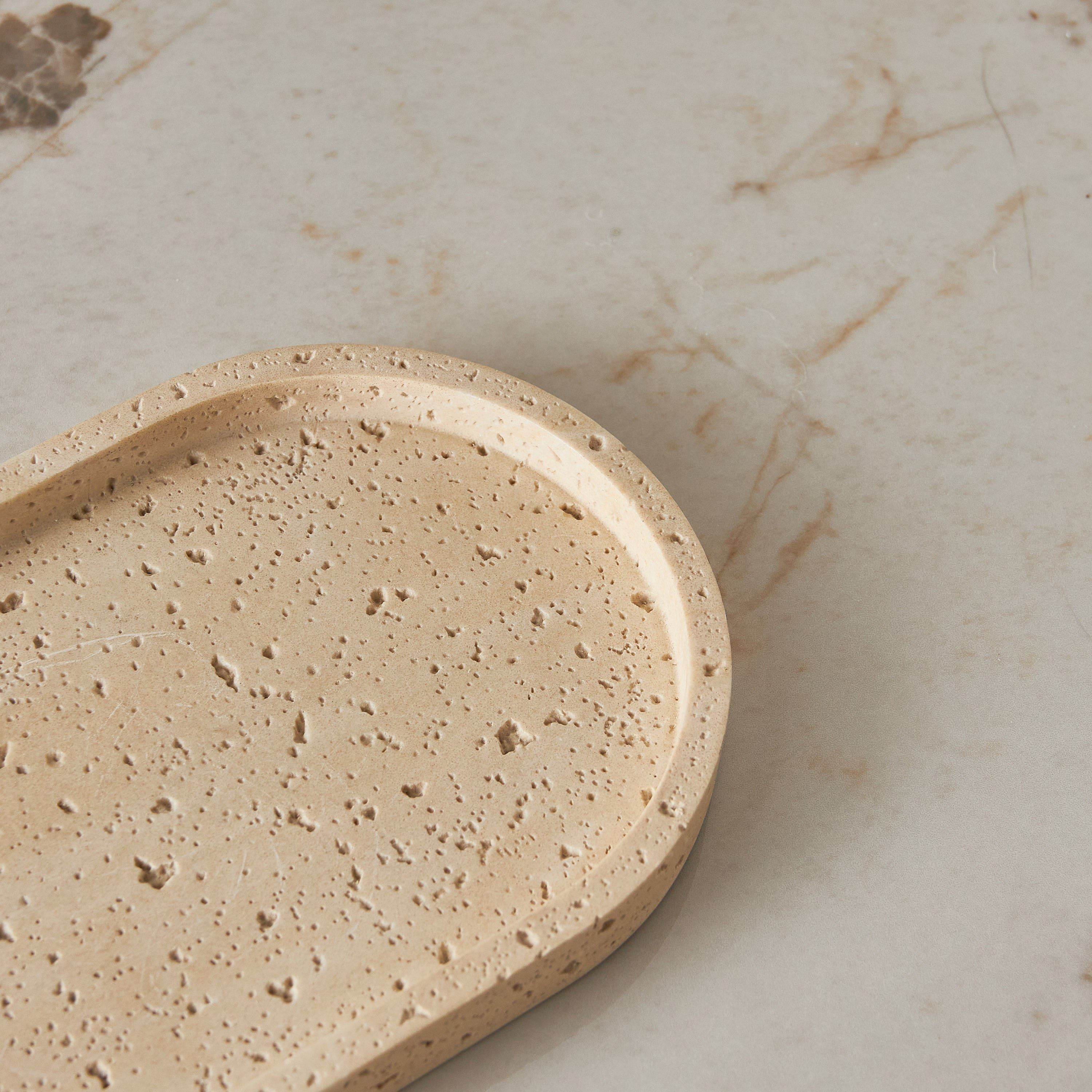 Nordic French Travertine Decorative Tray-household-decor-boxesandtrays-image-3