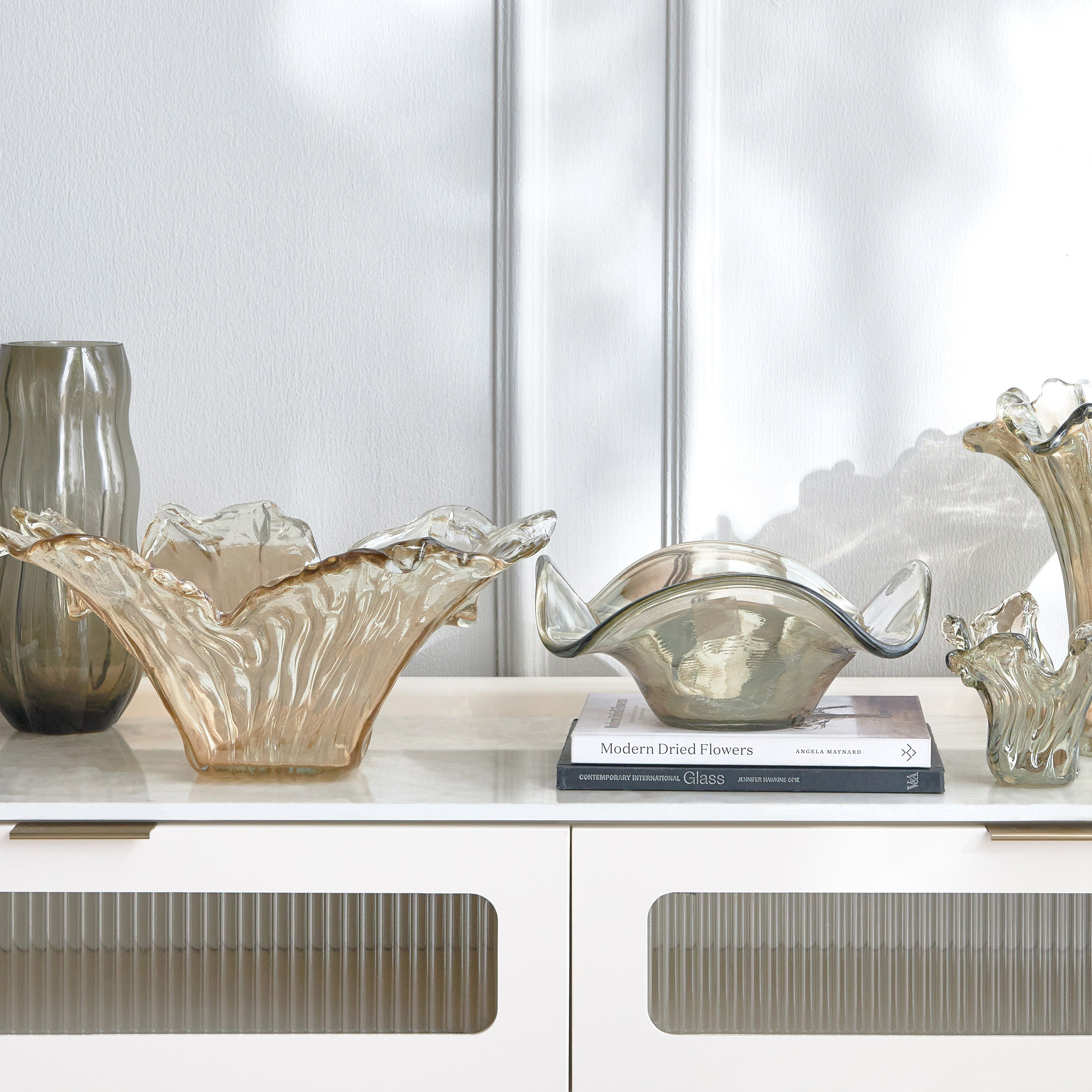 Radice Glass Decorative Wide Bowl - 45x45 cm-household-decor-vasesandbowls-image-3