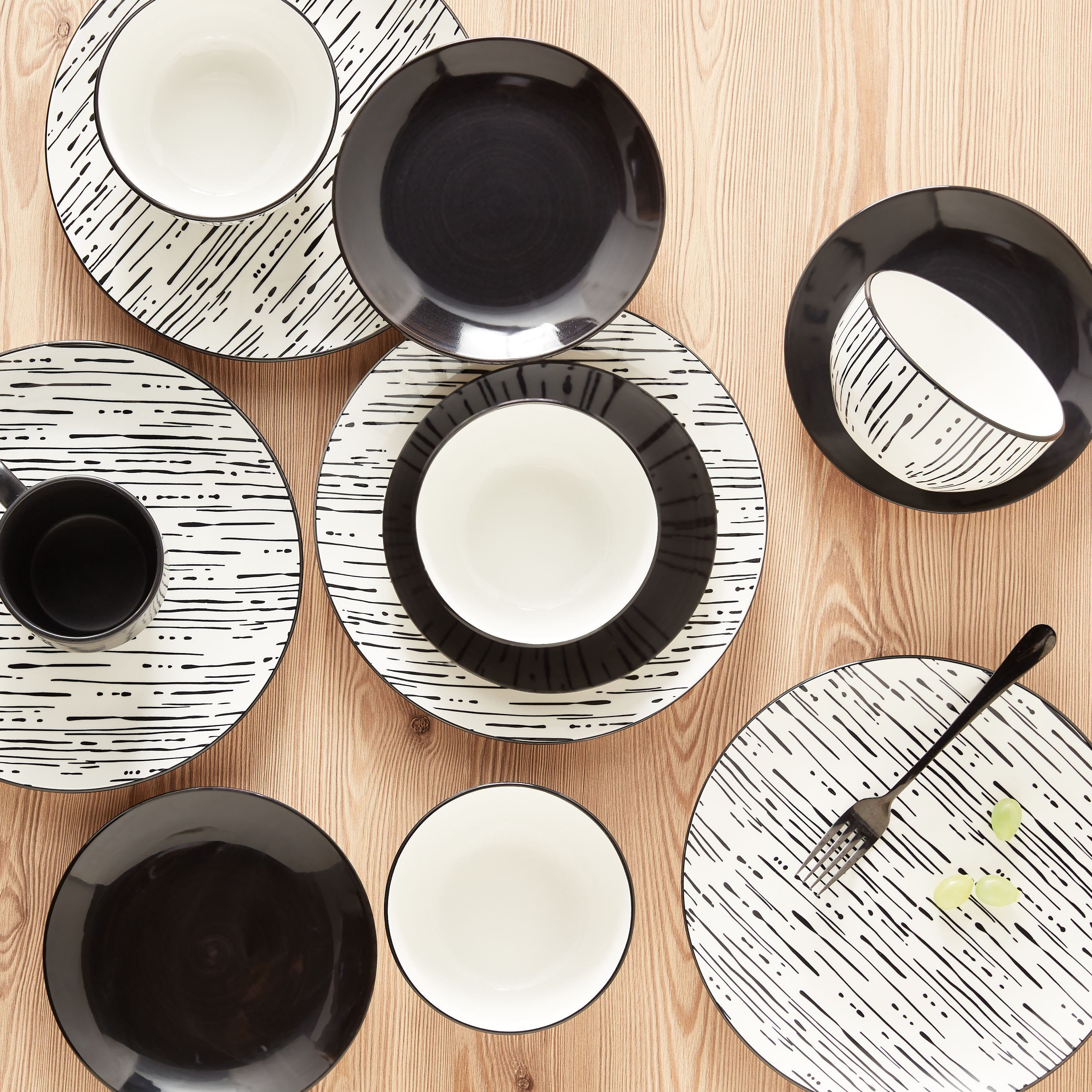 Noir 12-Piece Stoneware Dinner Set - Serves 4-household-dining-dinnerware-dinnersets-image-3