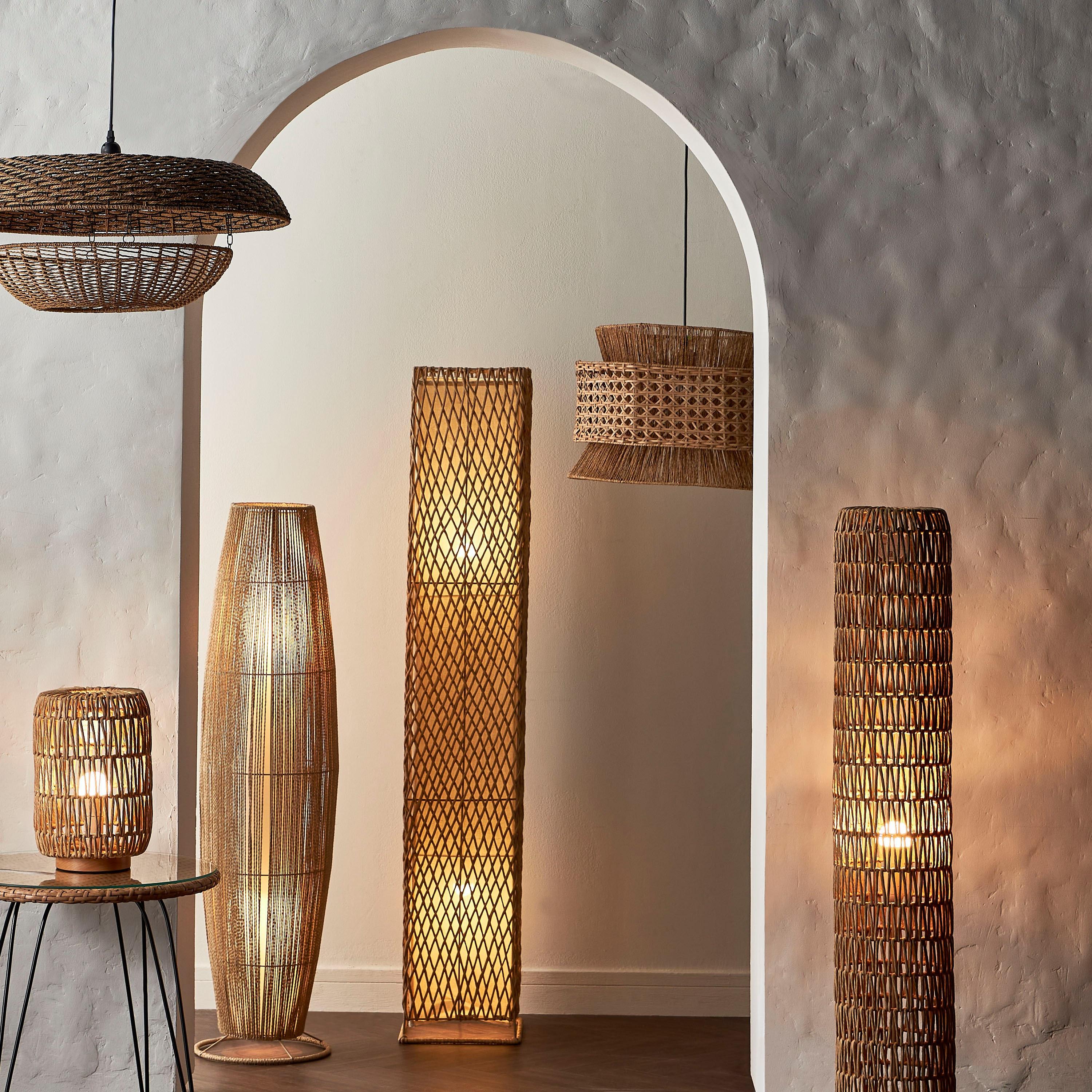 Lucas Jute Floor Lamp - 151 cm-household-lighting-floorlamps-image-5