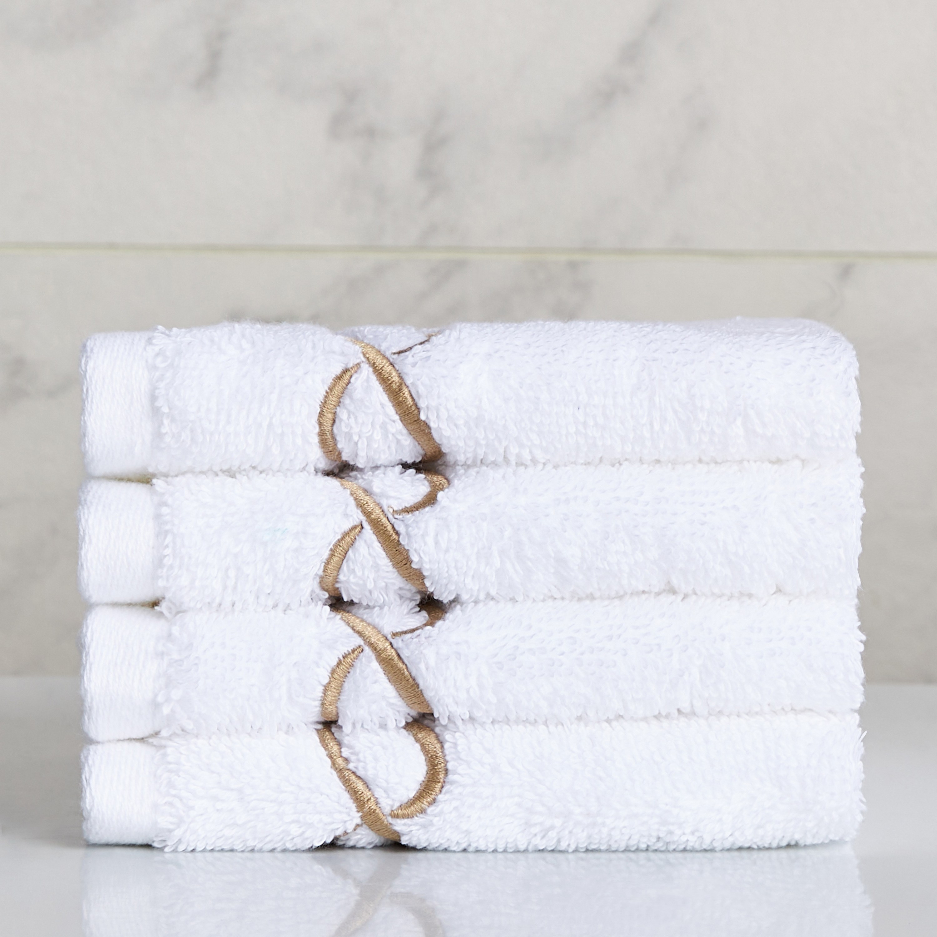 طقم مناشف صغيرة 4 قطع - ويفز - 30x30 سم-household-bathandlaundry-bathlinen-towels-image-1
