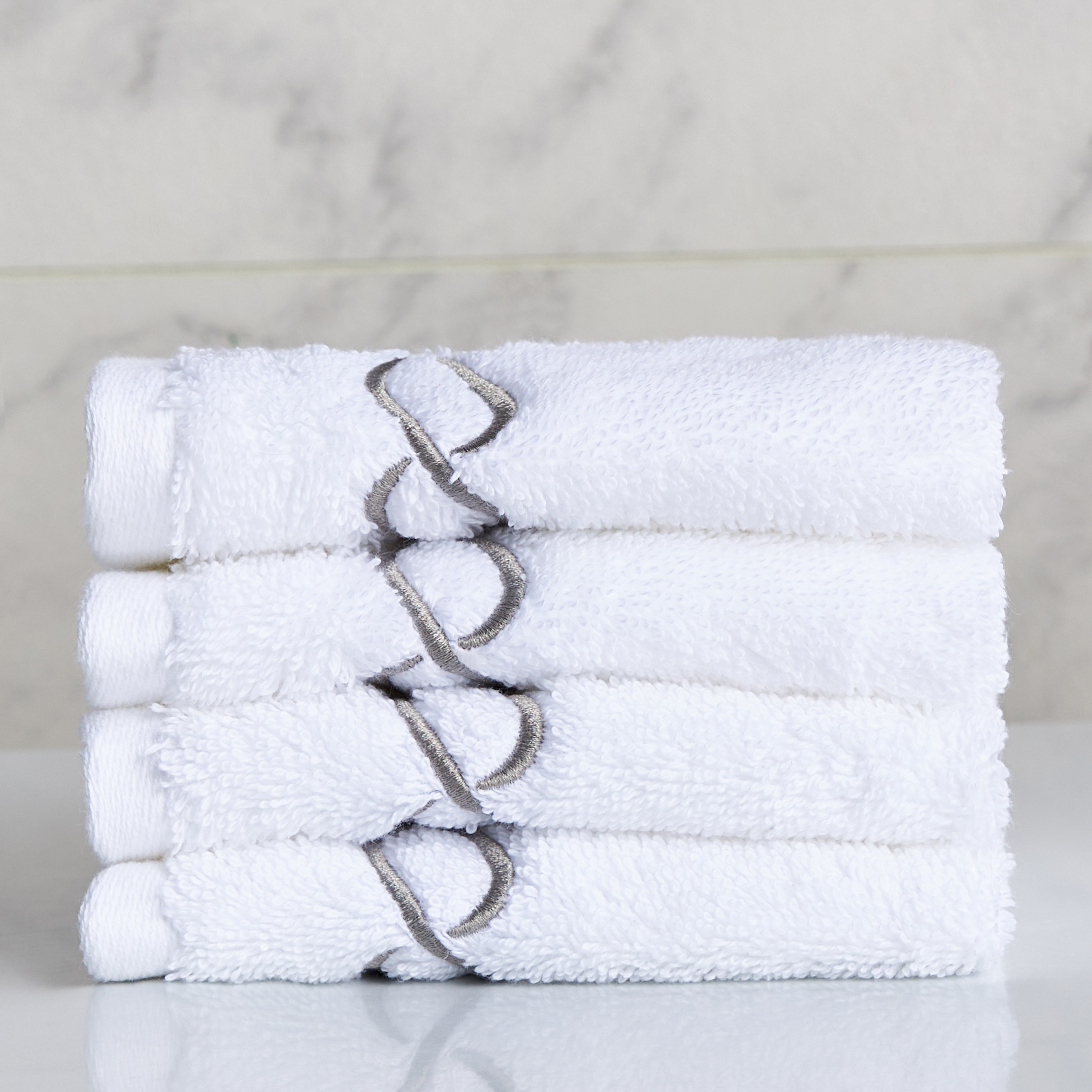 طقم مناشف صغيرة 4 قطع - ويفز - 30x30 سم-household-bathandlaundry-bathlinen-towels-image-5