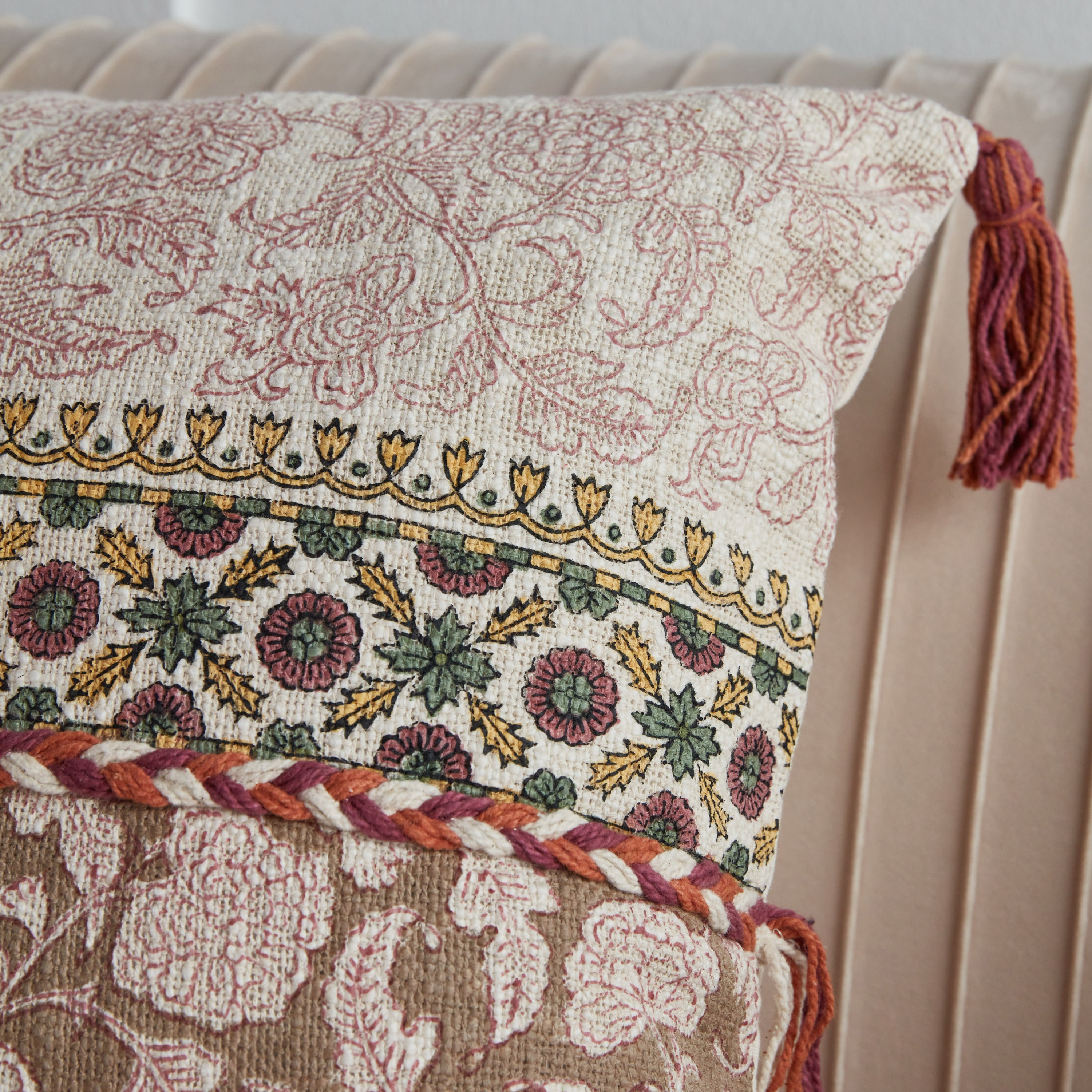 Ceren Embroidered Cushion Cover - 50x50 cm-household-cushionsandthrows-cushioncovers-image-2