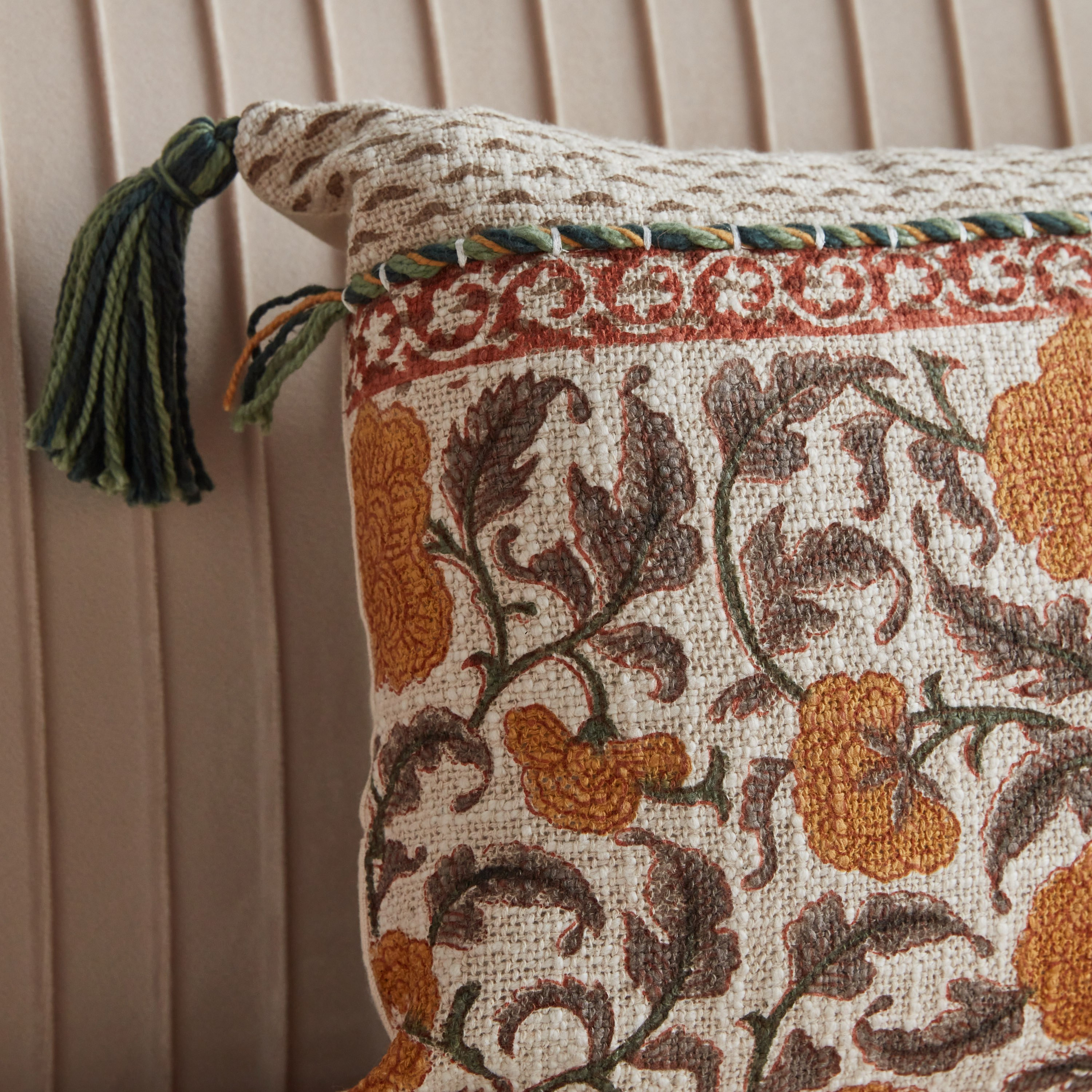 Ceren Hand-Embroidered Cushion Cover - 30x45 cm-household-cushionsandthrows-cushioncovers-image-2