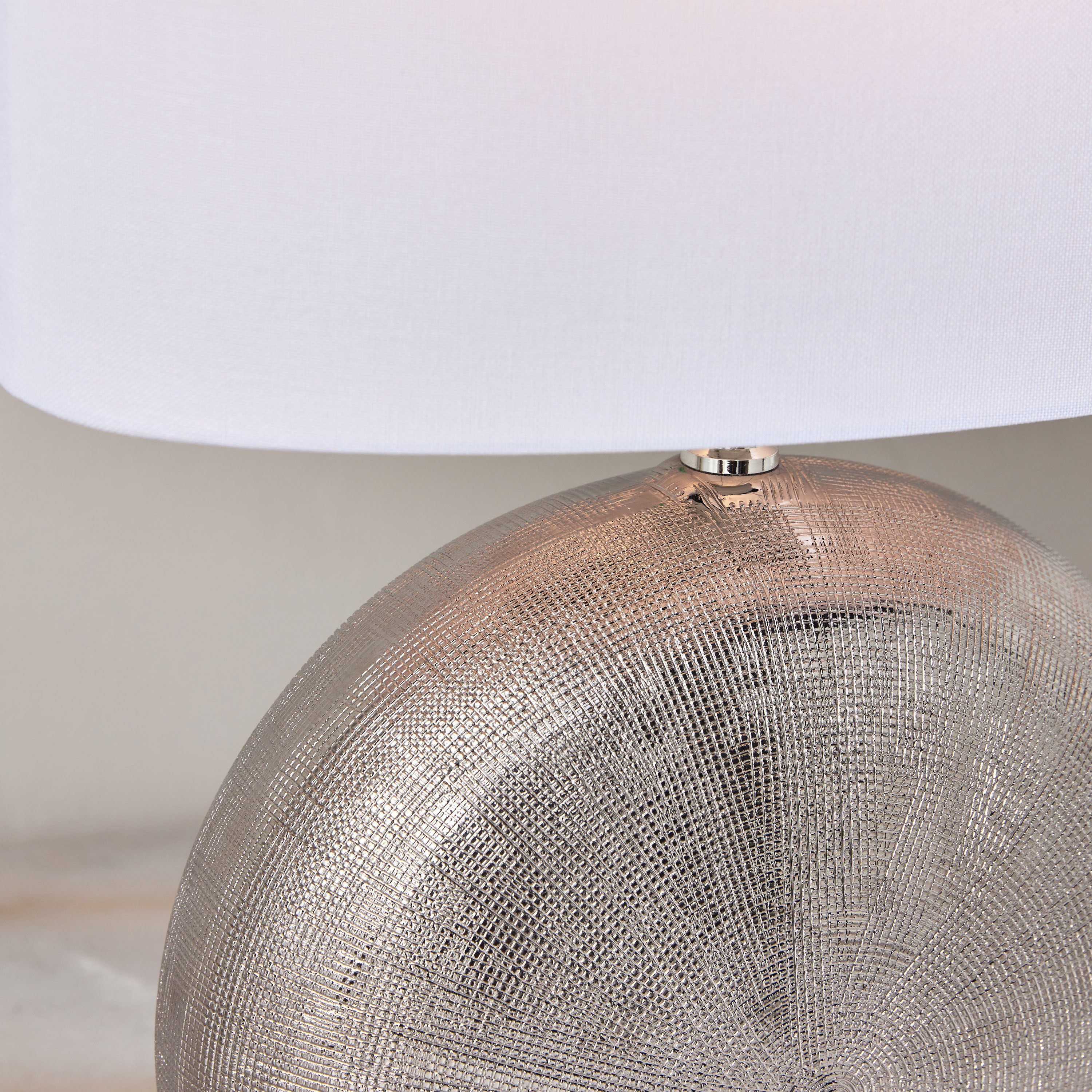 Silver base table deals lamp