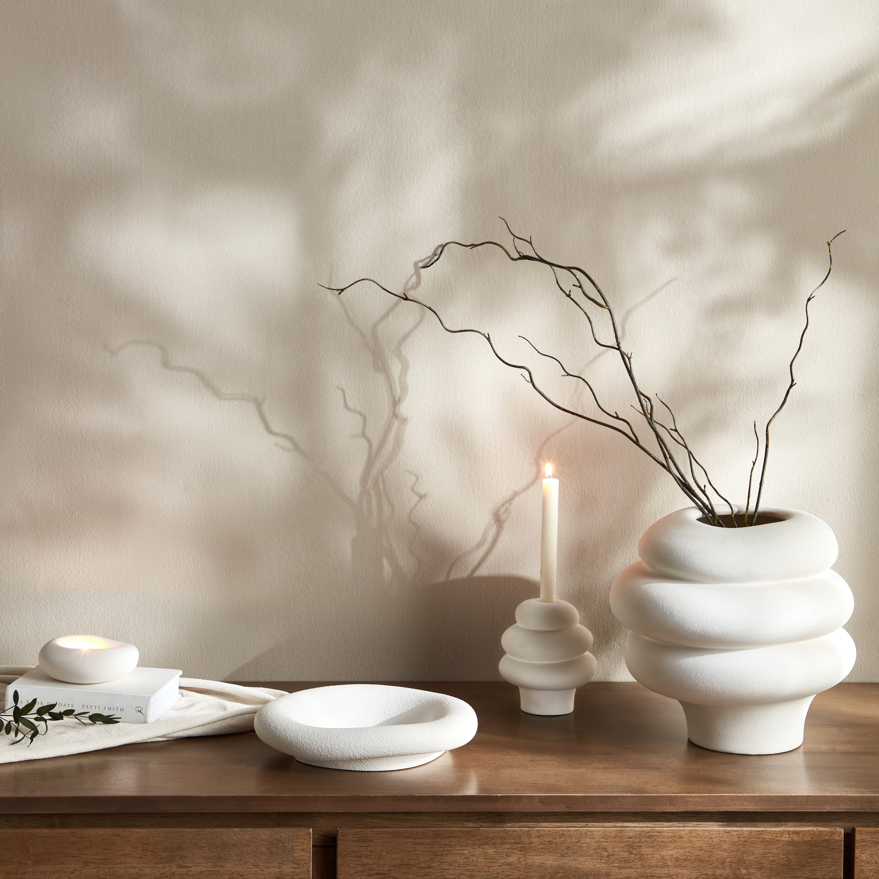 Pebble Ceramic Decorative Platter - 24x26 cm-household-decor-boxesandtrays-image-4