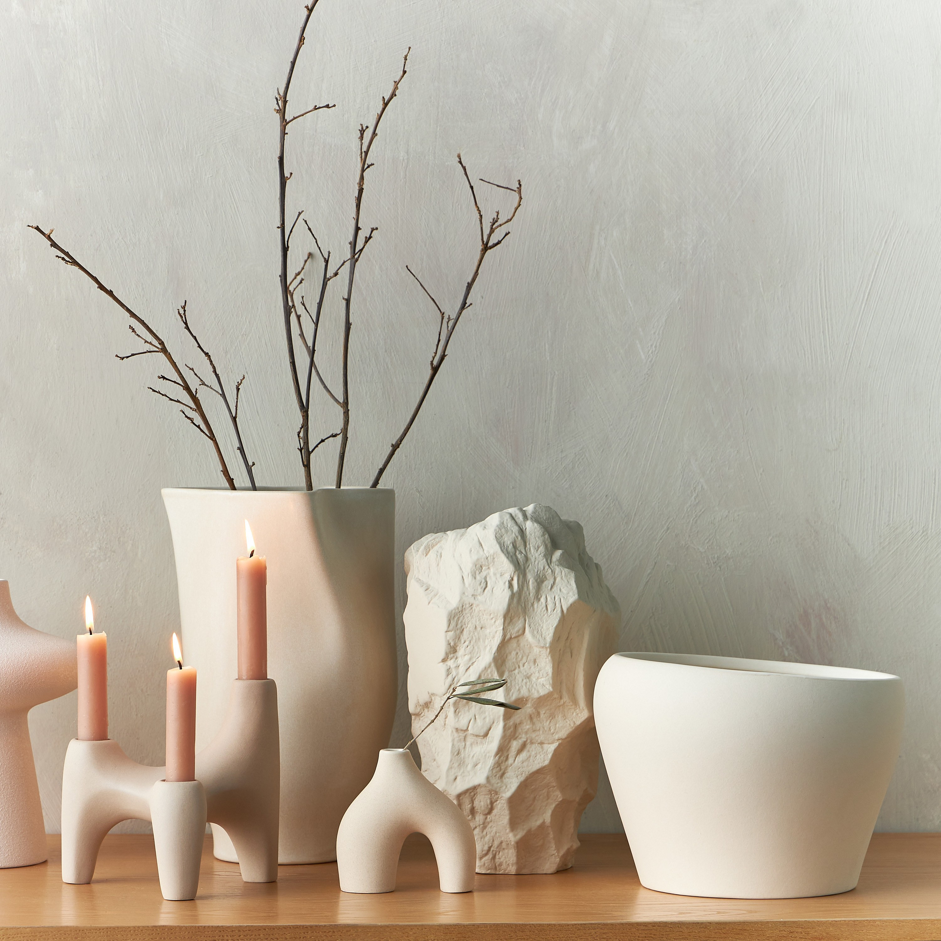 Rock Ceramic Vase - 24 cm-household-decor-vasesandbowls-image-3