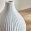 Ribbed Ceramic Vase - 22 cm-household-decor-vasesandbowls-image-3