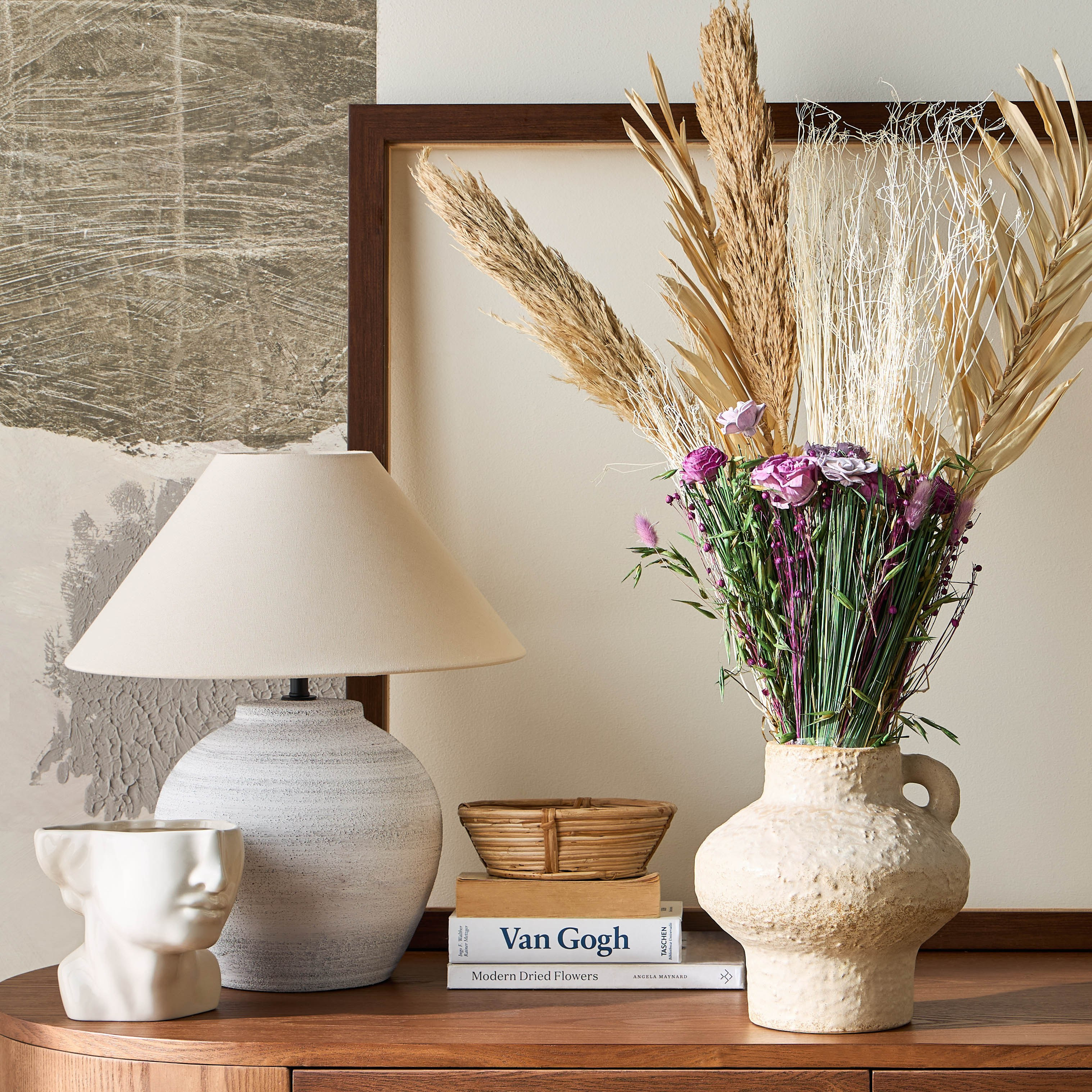 باقة زهور مجففة - 30 سم-household-gardenandoutdoor-artificialflowersandplants-flowers-image-3