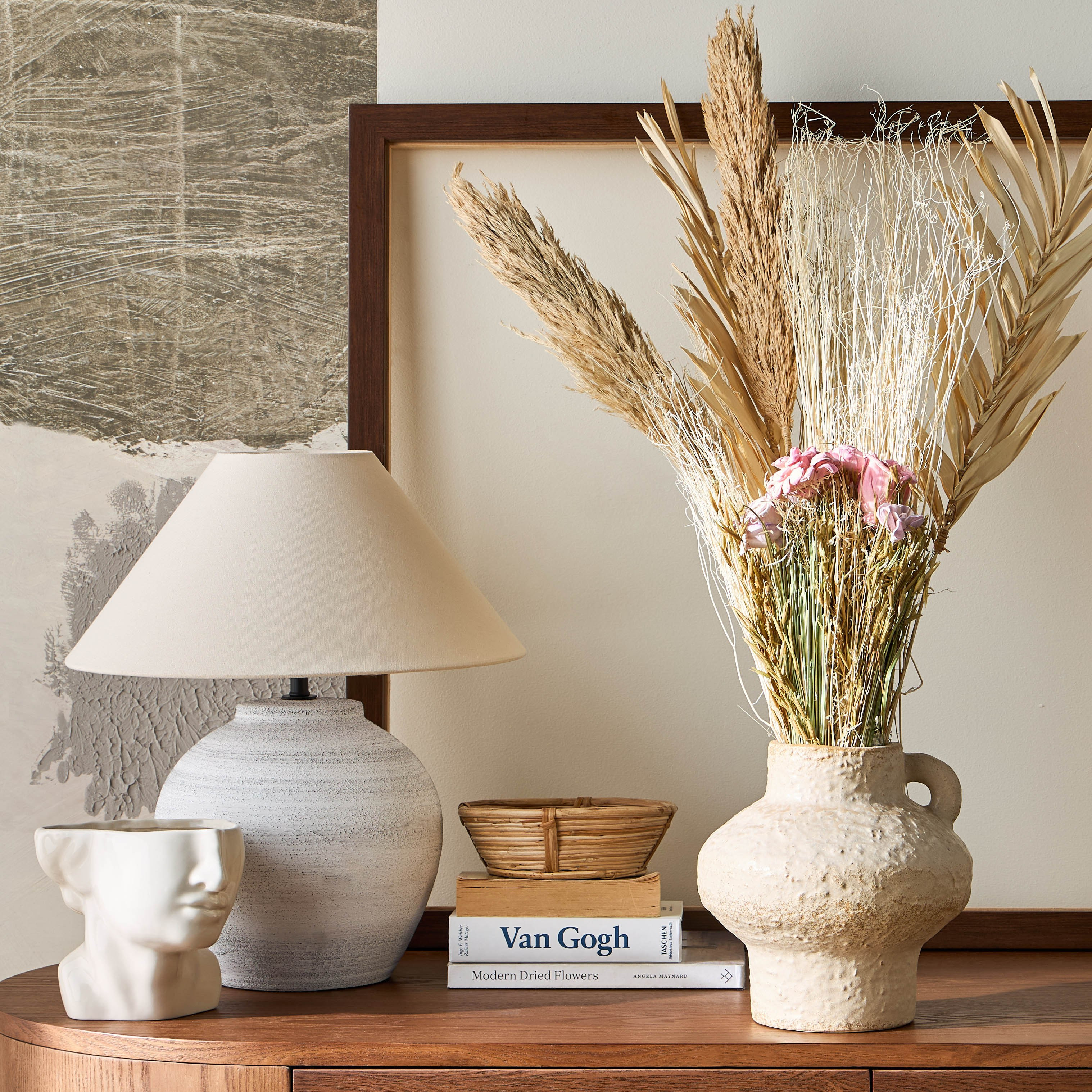 باقة زهور مجففة - 30 سم-household-gardenandoutdoor-artificialflowersandplants-flowers-image-3