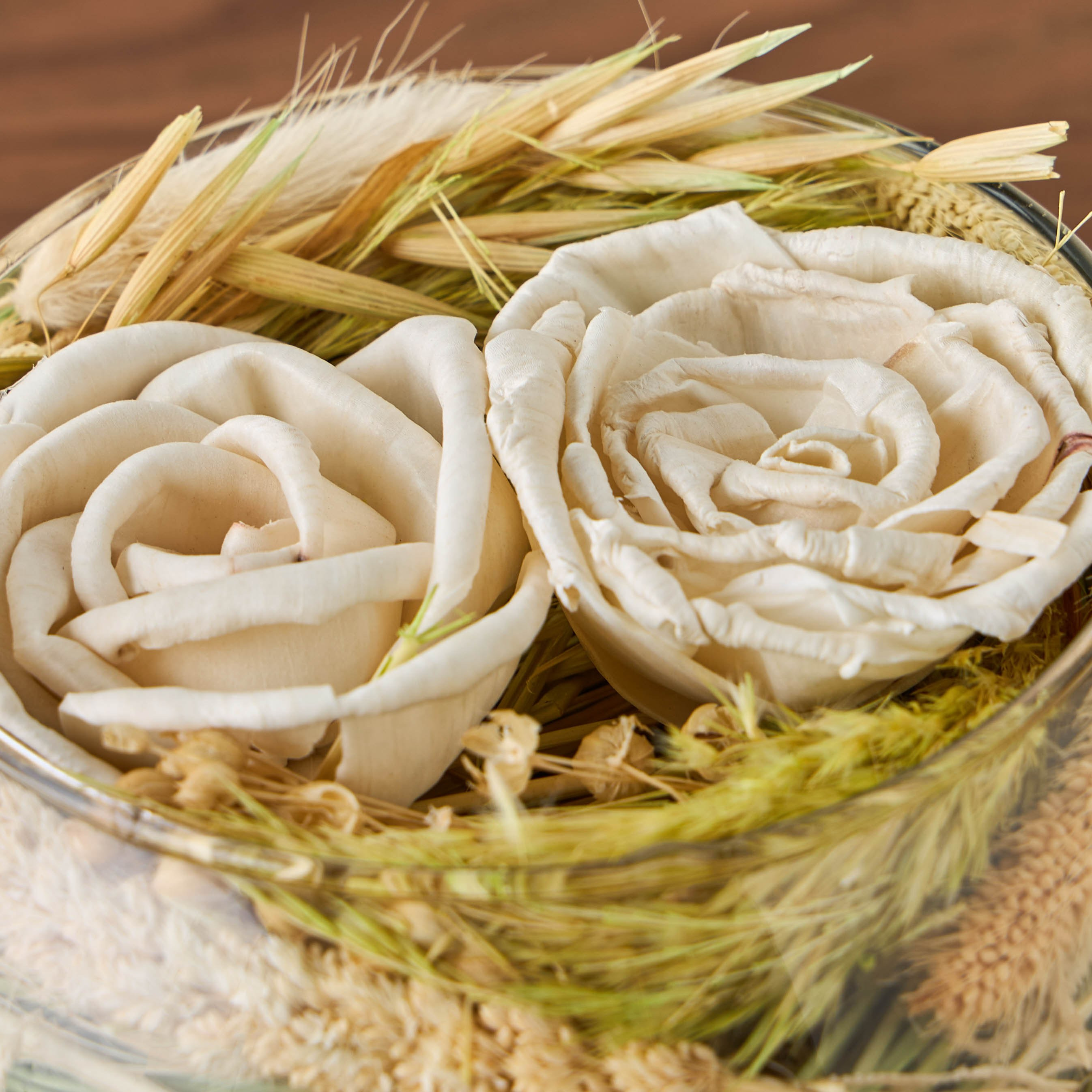 ورد ودخن سولا التايلاندية في وعاء زجاج - 15 سم-household-gardenandoutdoor-artificialflowersandplants-flowers-image-2