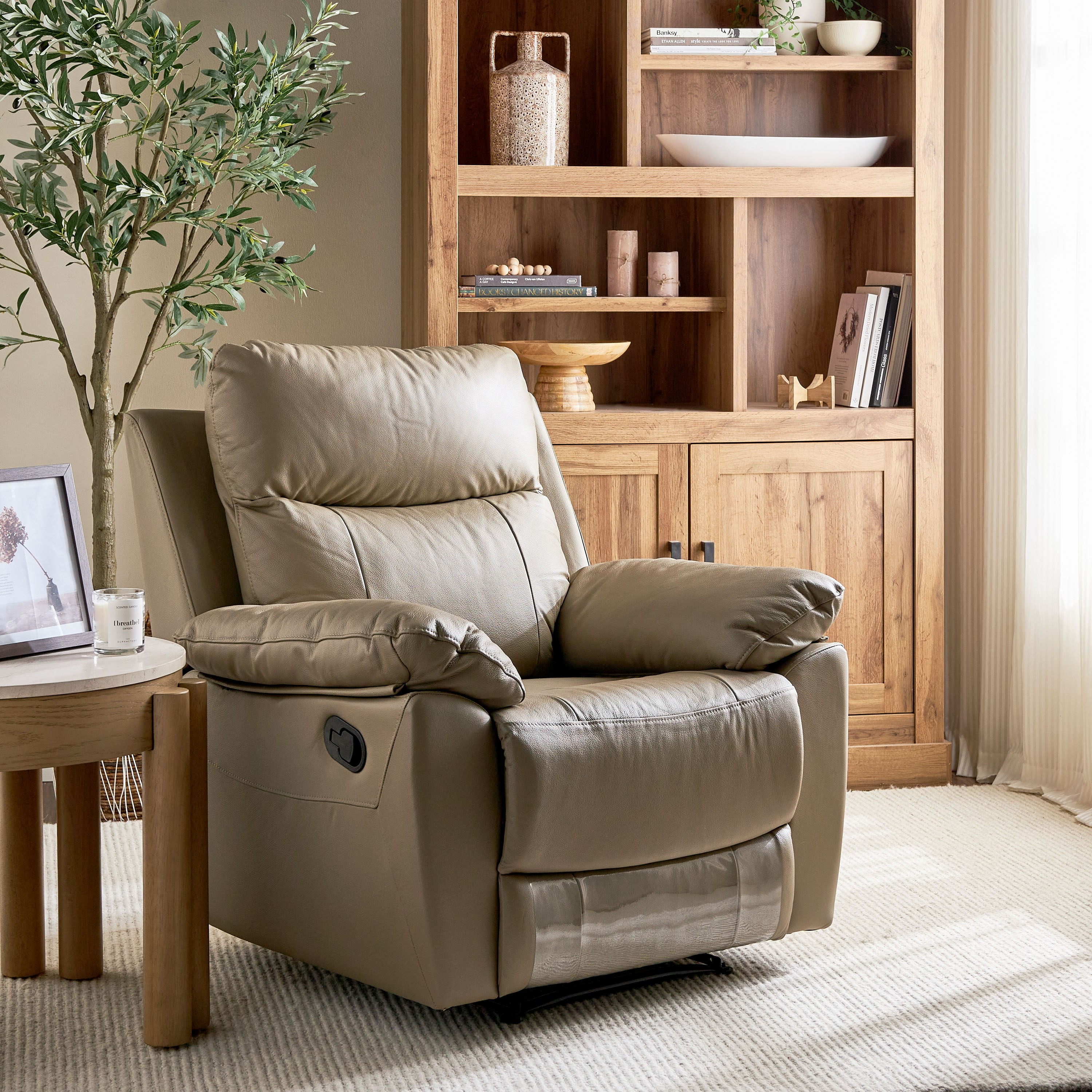 Real leather recliners near me sale