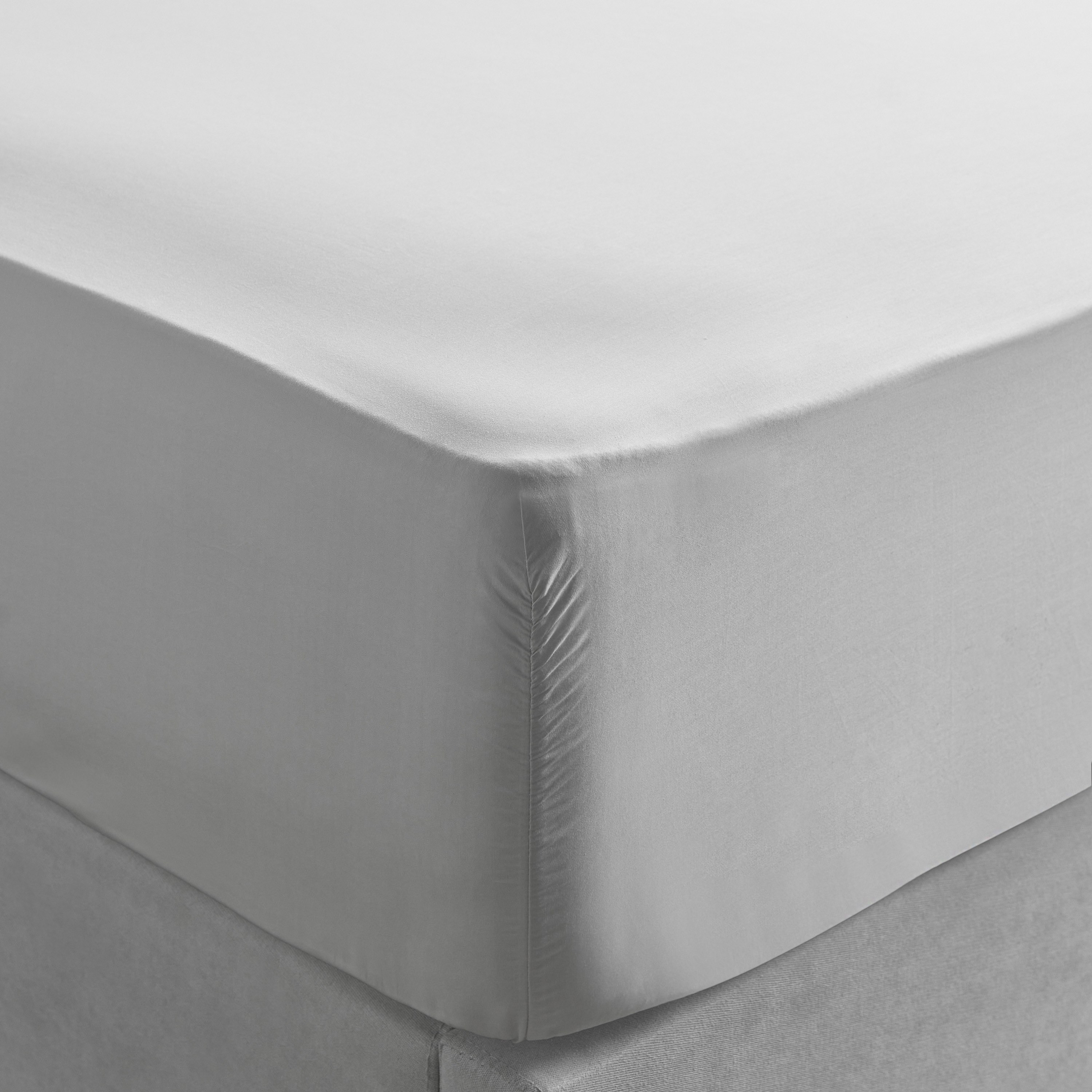 Eternity Cotton Percale 325 Thread Count Full Fitted Sheet - 120x200 cm-household-bedding-sheetsandpillowcases-fittedsheets-image-1