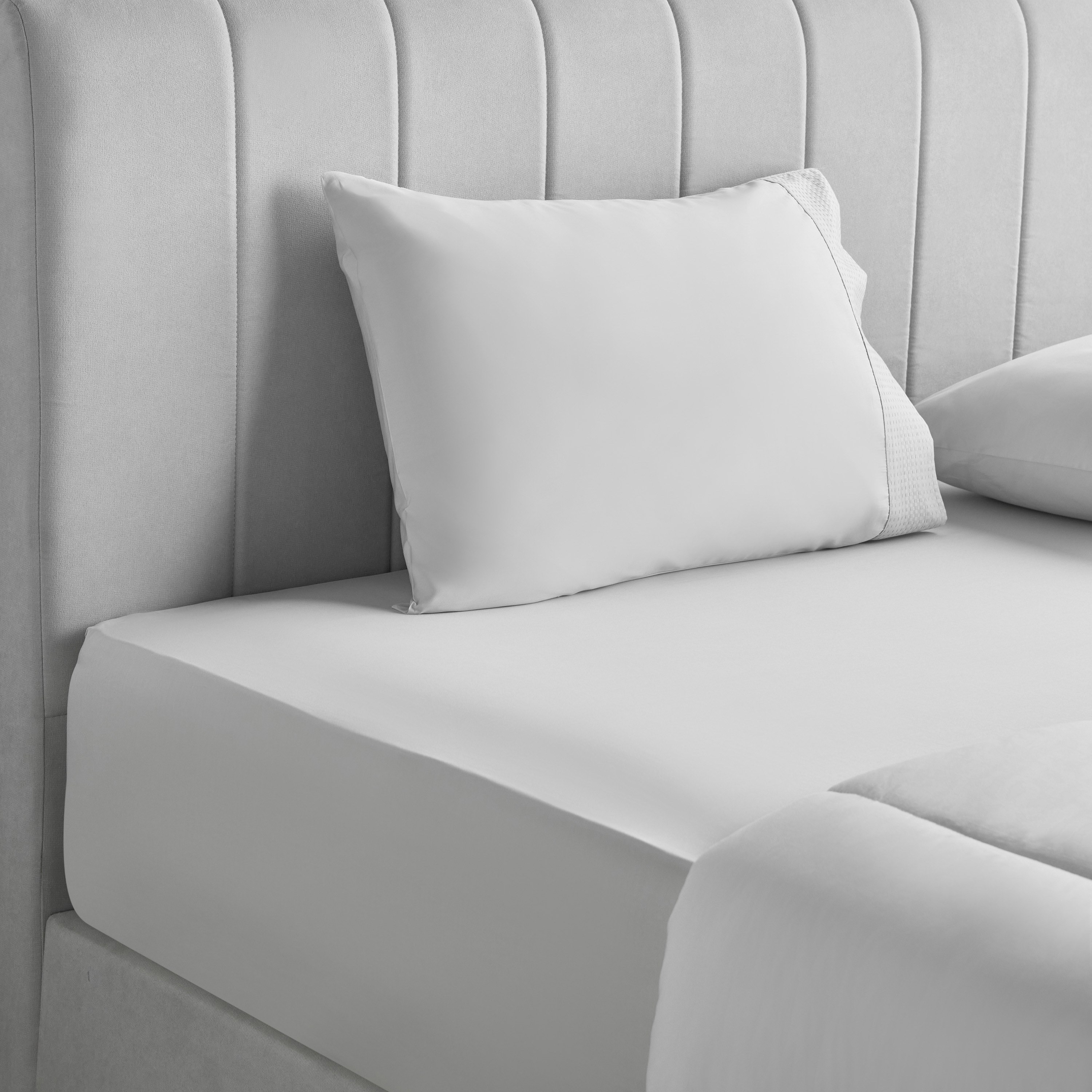 Eternity Cotton Percale 325 Thread Count King Fitted Sheet - 180x205 cm-household-bedding-sheetsandpillowcases-fittedsheets-image-2