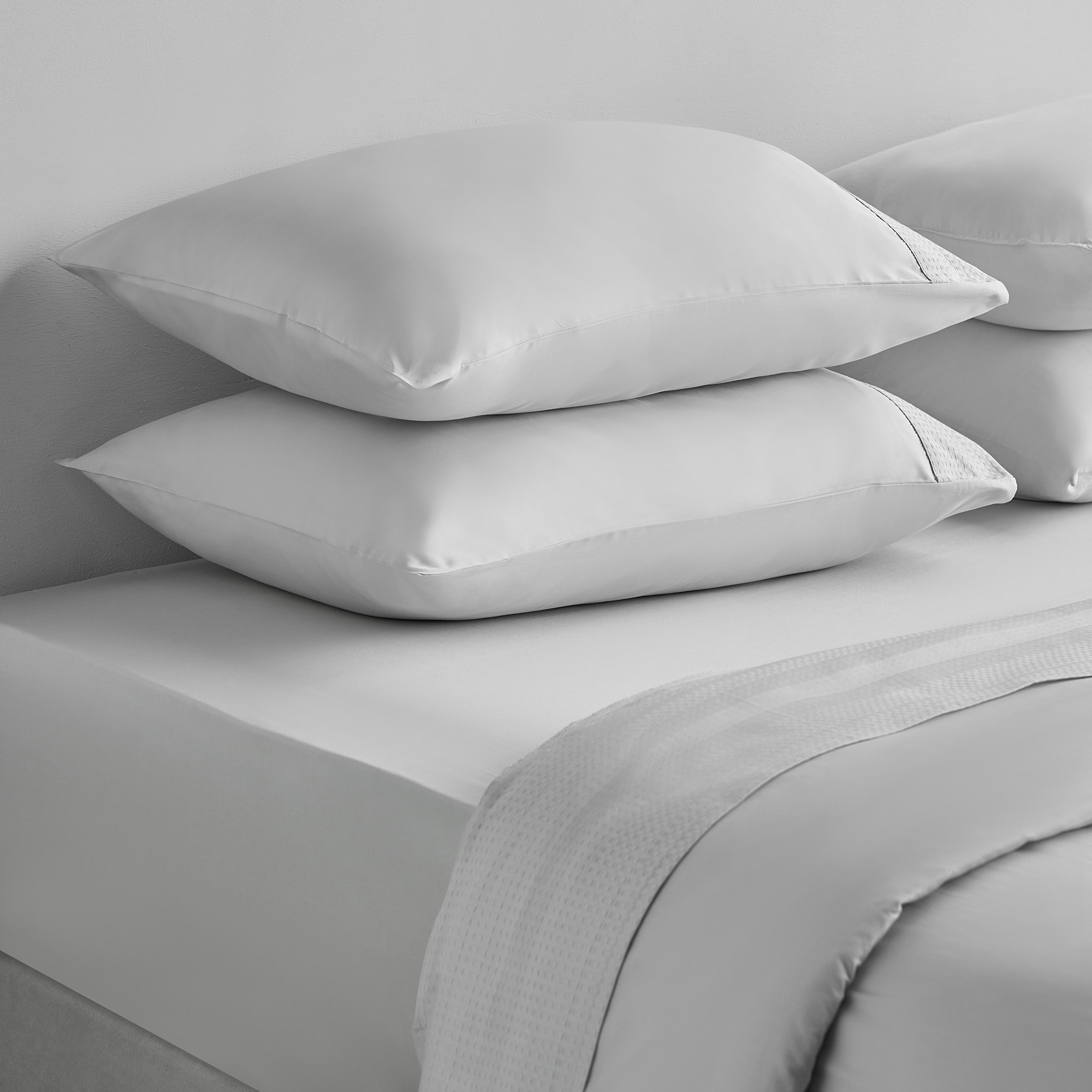 Eternity Cotton Percale 325 Thread Count King Fitted Sheet - 180x205 cm-household-bedding-sheetsandpillowcases-fittedsheets-image-4