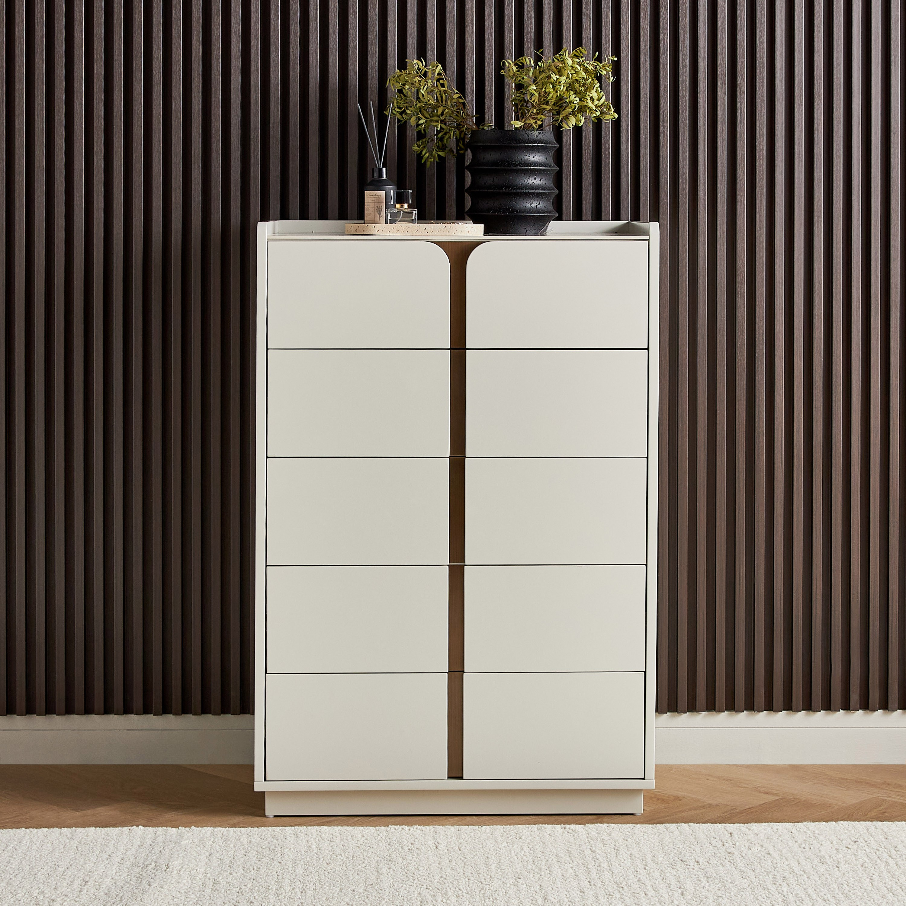 Nordic French Chest of 5-Drawers-furniture-bedroom-chestofdrawers-image-2