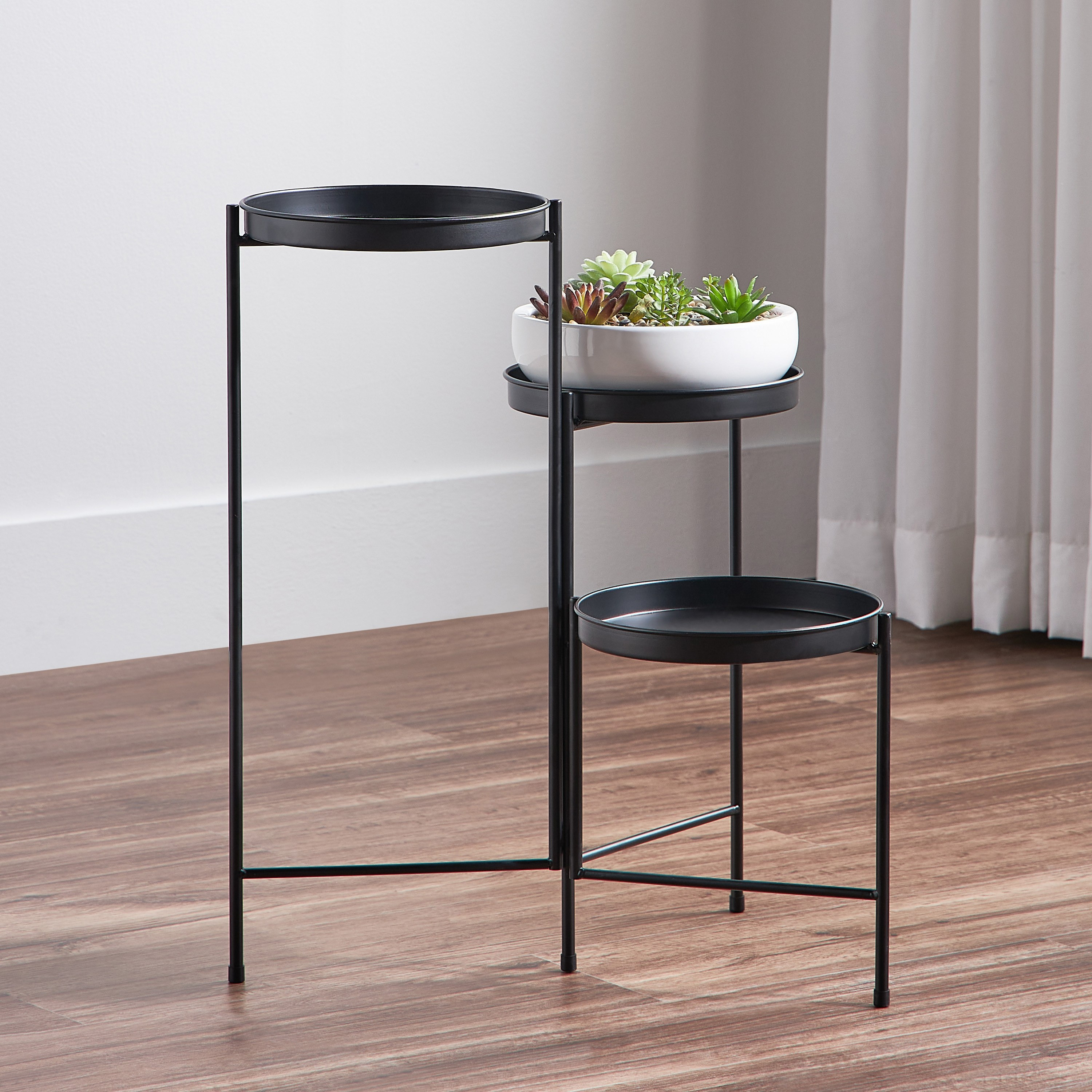 Step Bloom Metal 3-Tier Planter Stand - 60 cm-household-gardenandoutdoor-trellisandstands-plantstands-image-1
