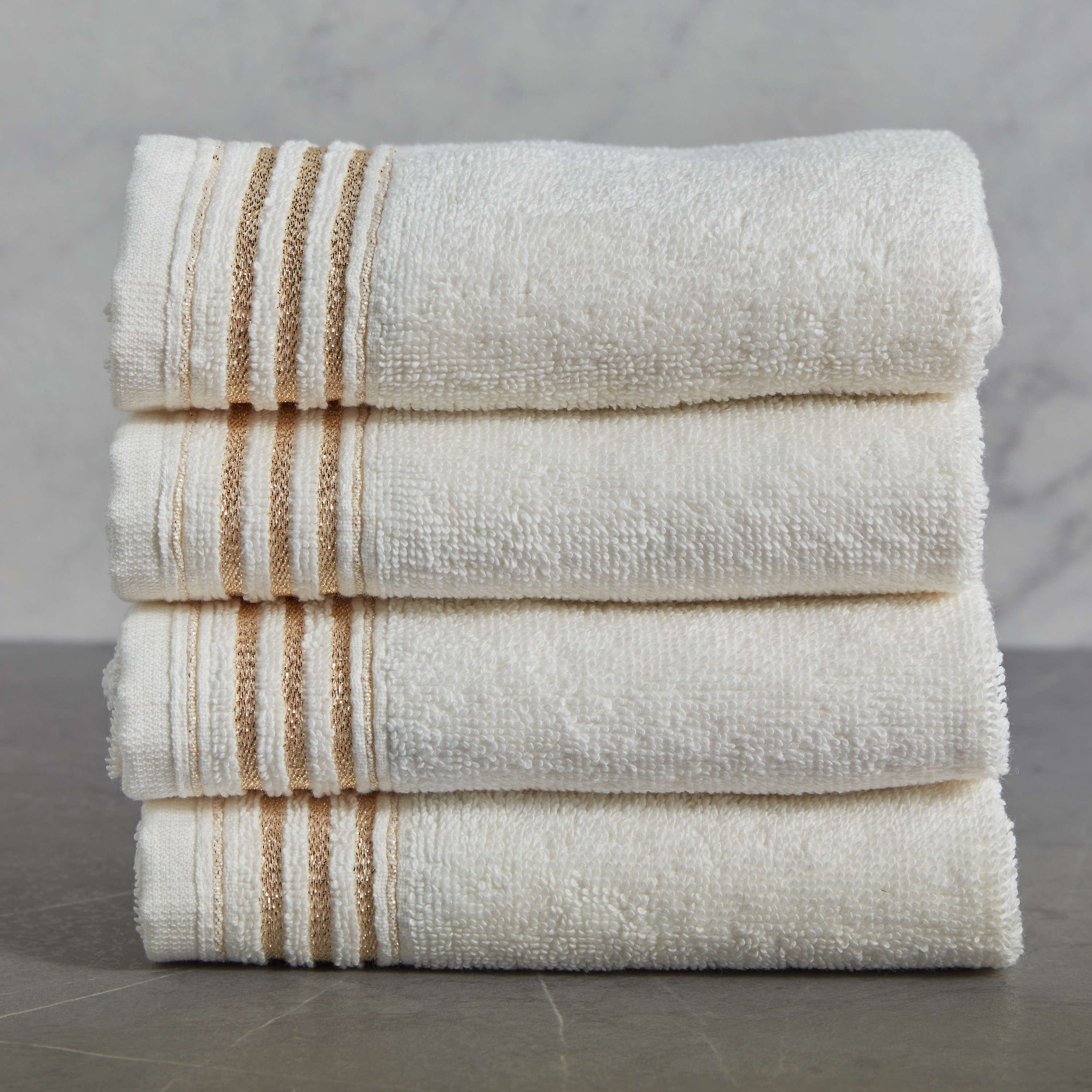 Lusture 4-Piece Finger Tip Towel Set - 30x30 cm-household-bathandlaundry-bathlinen-towels-image-1