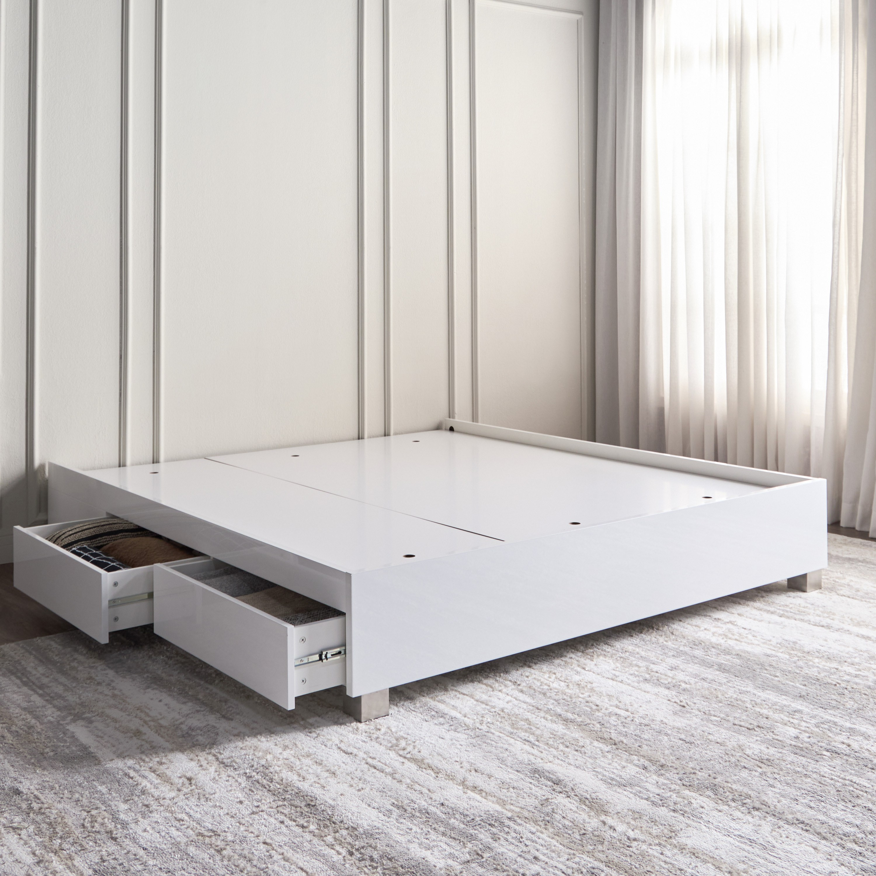 Verona King Modular Bed Base with 4 Drawers - 180x200 cm
