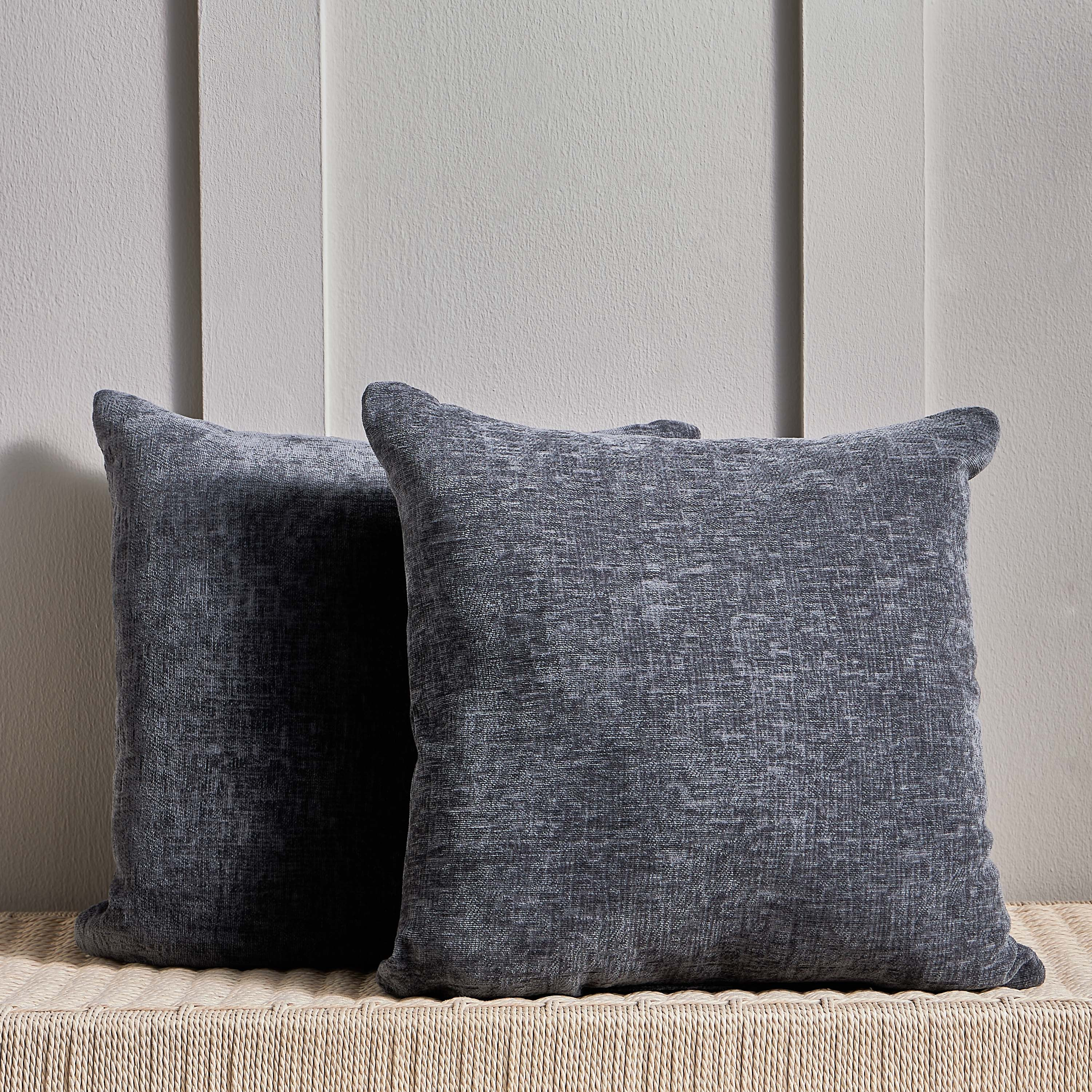 Alee Velvet Chenille Woven 2-Piece Filled Cushion Set - 50x50 cm-household-cushionsandthrows-filledcushions-decorativecushions-image-1