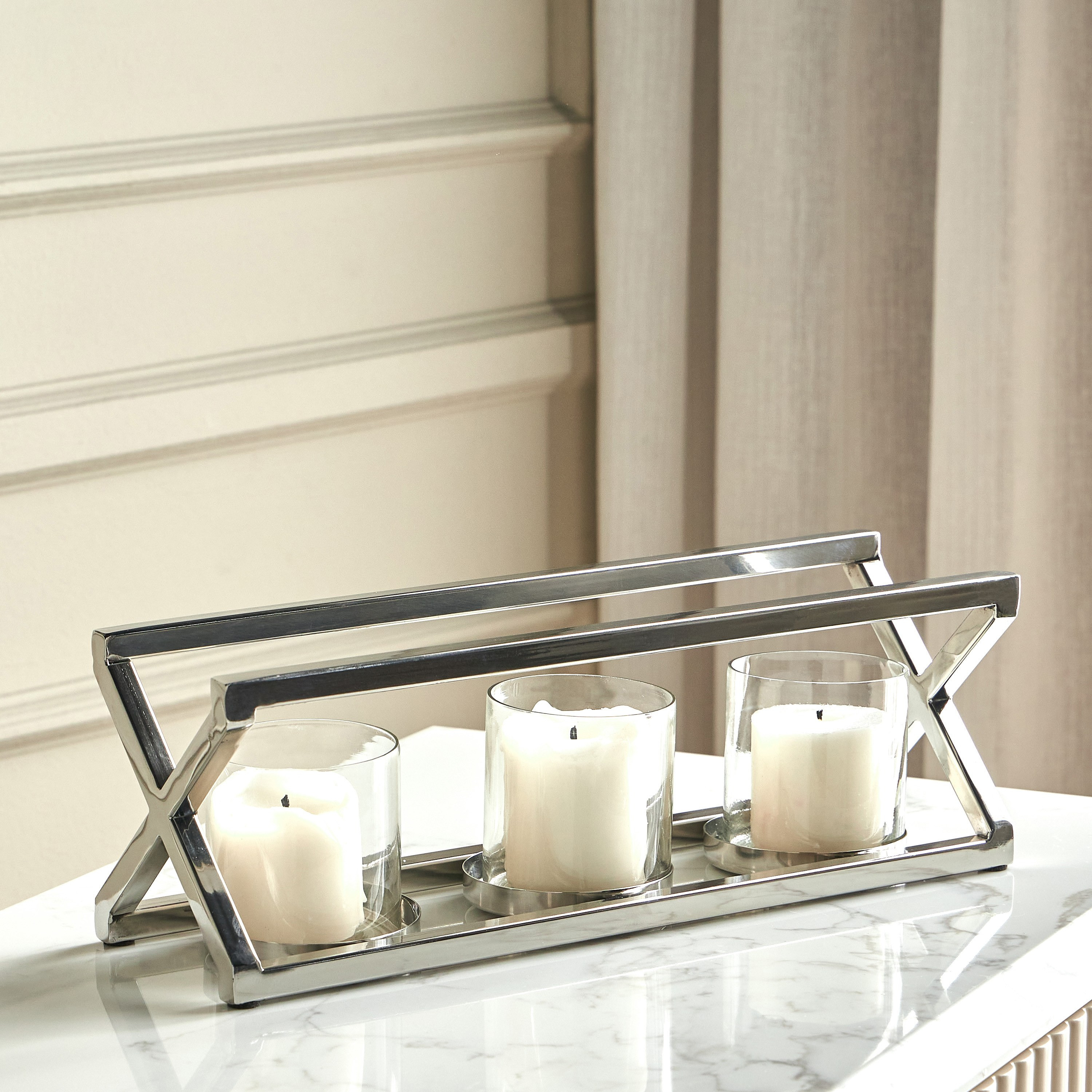 Shop Petra 3-Votive Pillar Candle Runner Online | Home Centre UAE