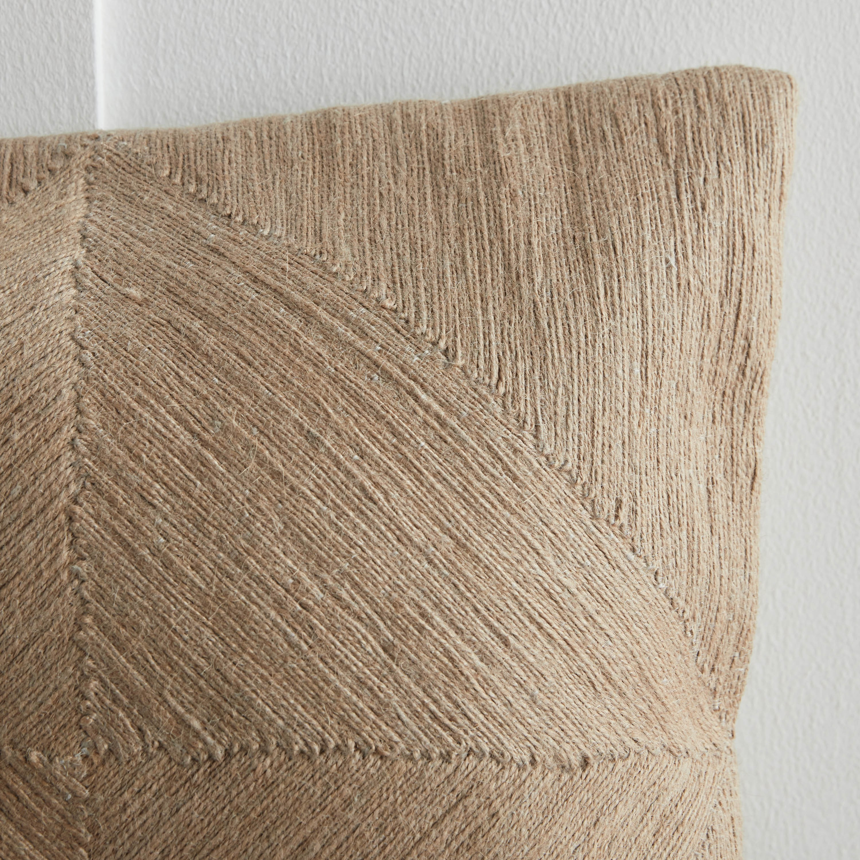 Kayra Jute Woven Embroidered Filled Cushion - 50x50 cm-household-cushionsandthrows-filledcushions-decorativecushions-image-2