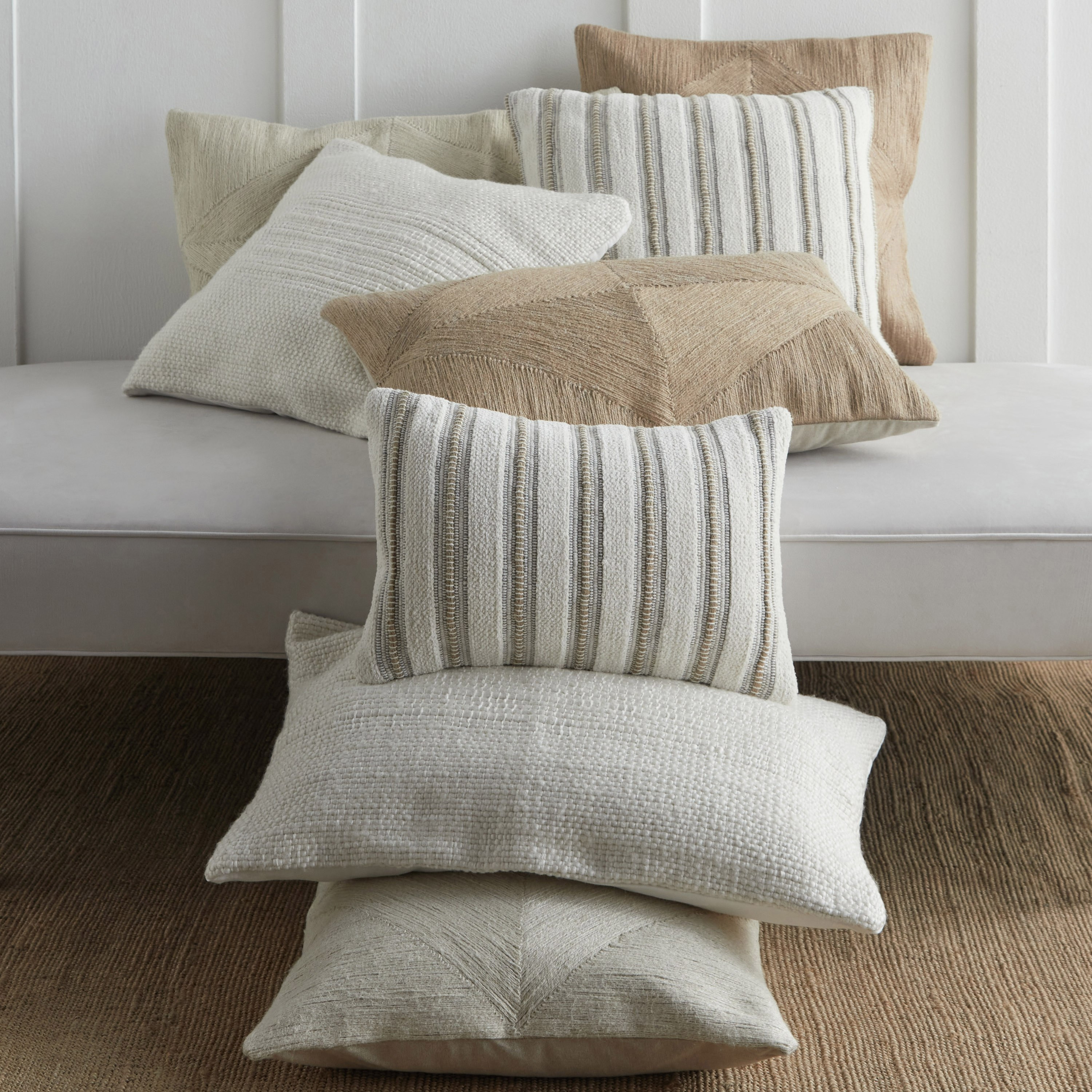 Kayra Jute Woven Embroidered Filled Cushion - 50x50 cm-household-cushionsandthrows-filledcushions-decorativecushions-image-4