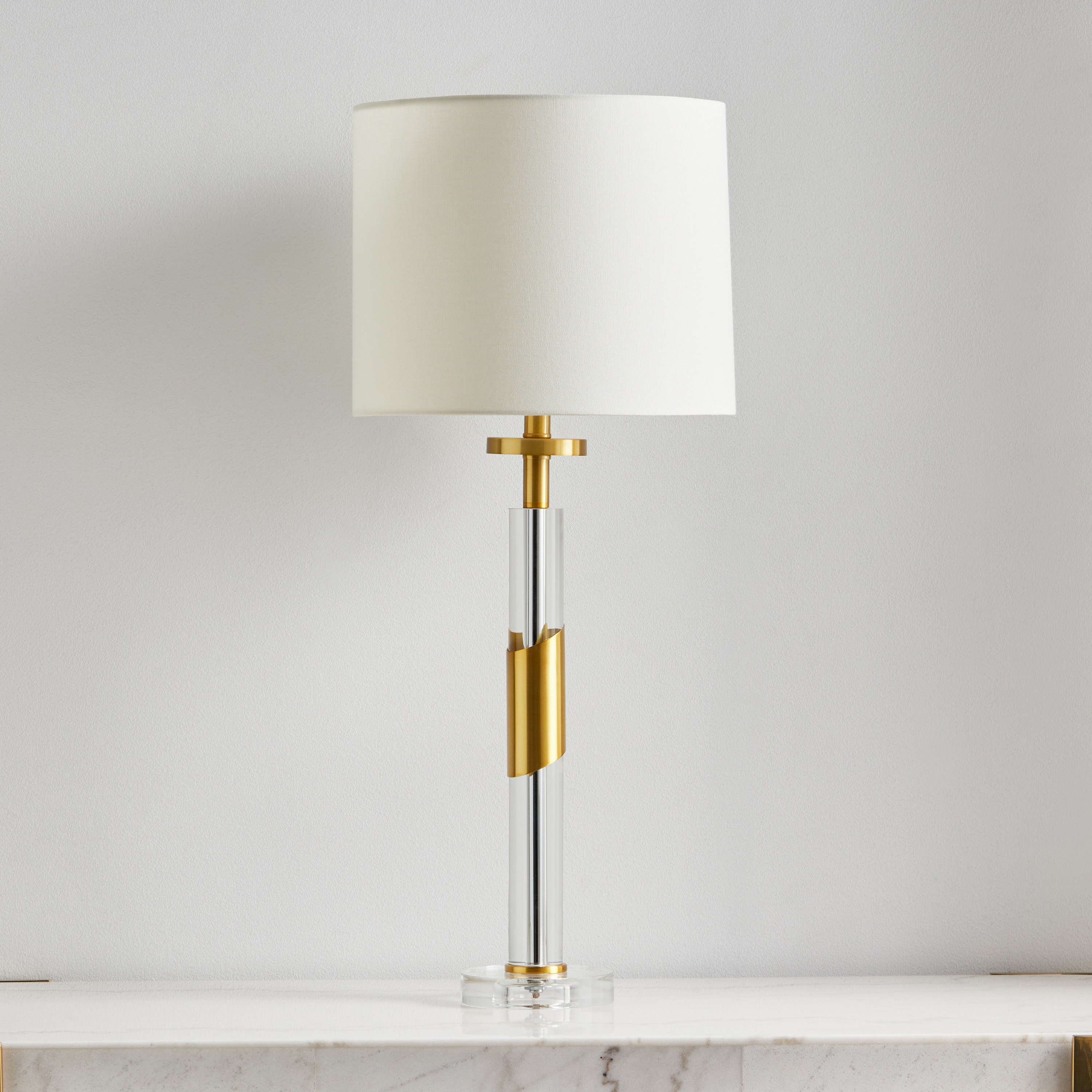 Crystal and store brass table lamps