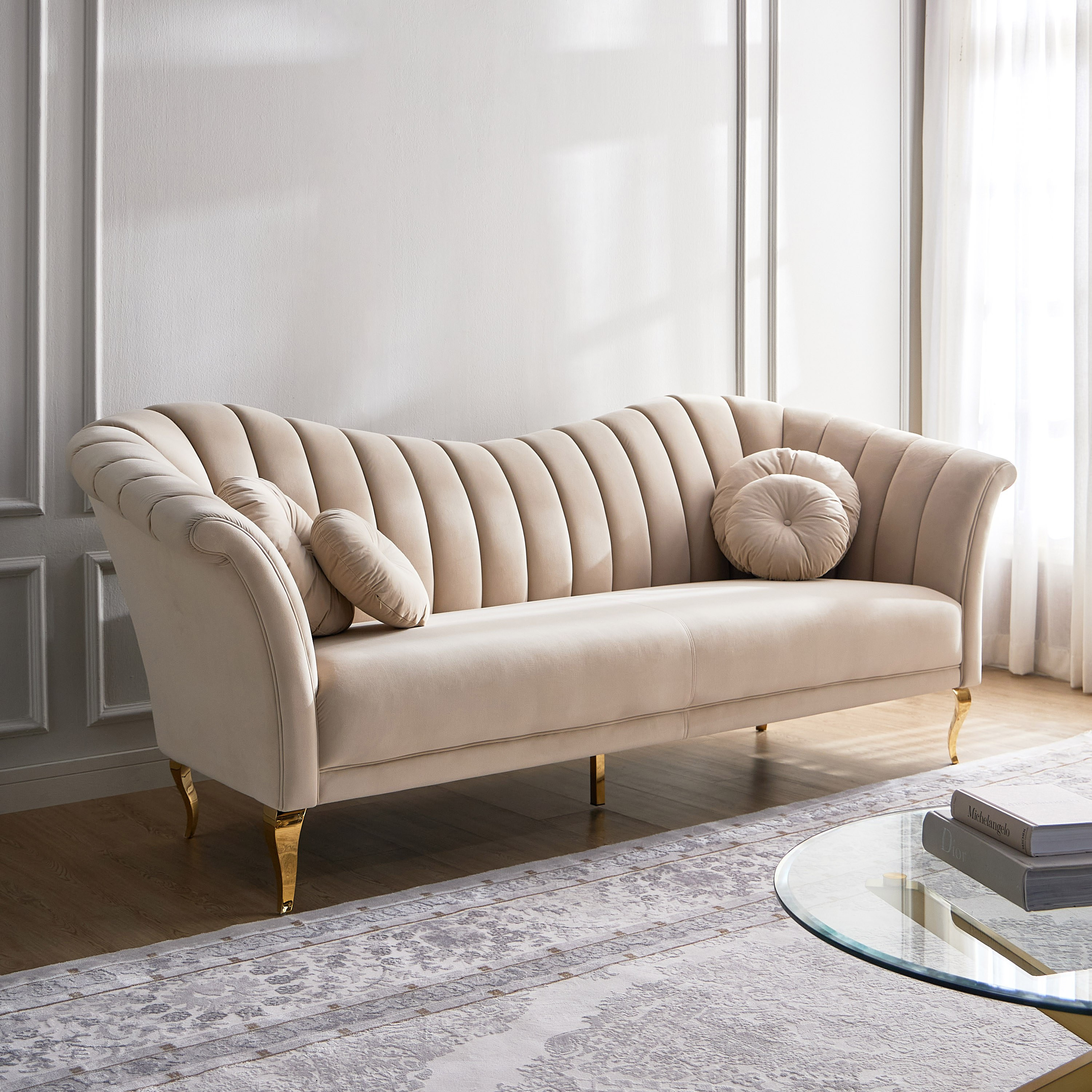 Shop Orland 3-Seater Velvet Sofa Online | Home Centre Saudi