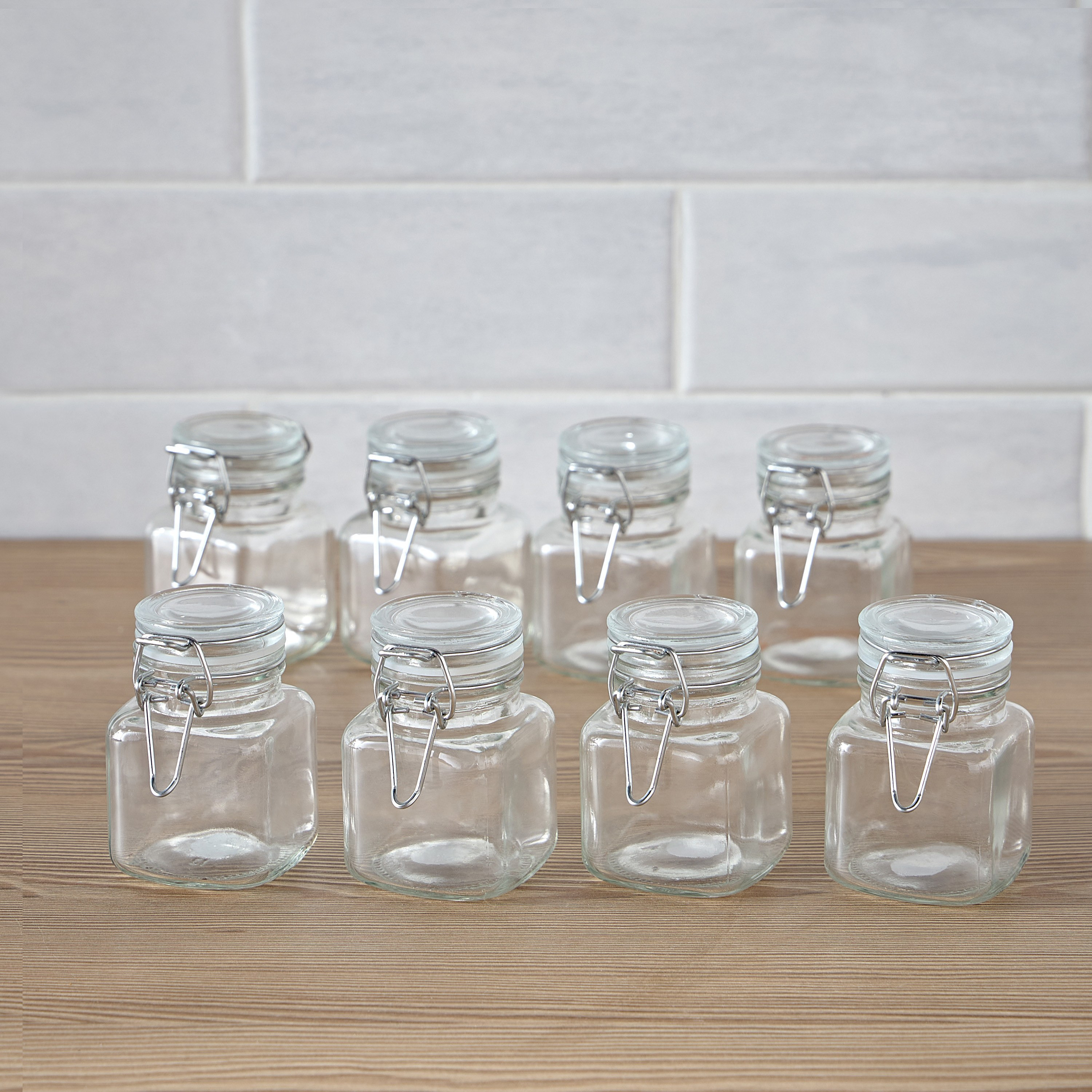 Spice jars with clamp lids sale