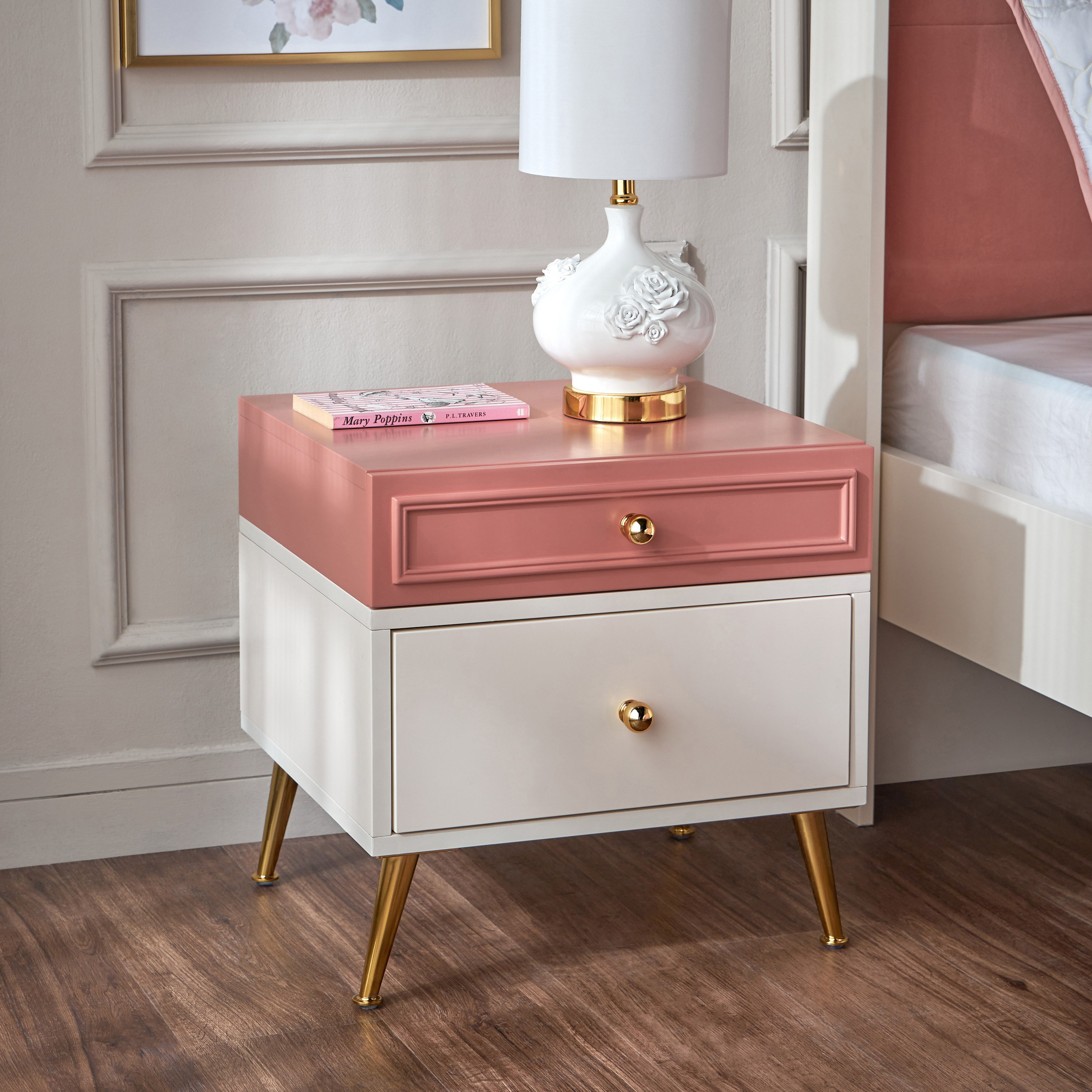 Mitzi nightstand store antique rose