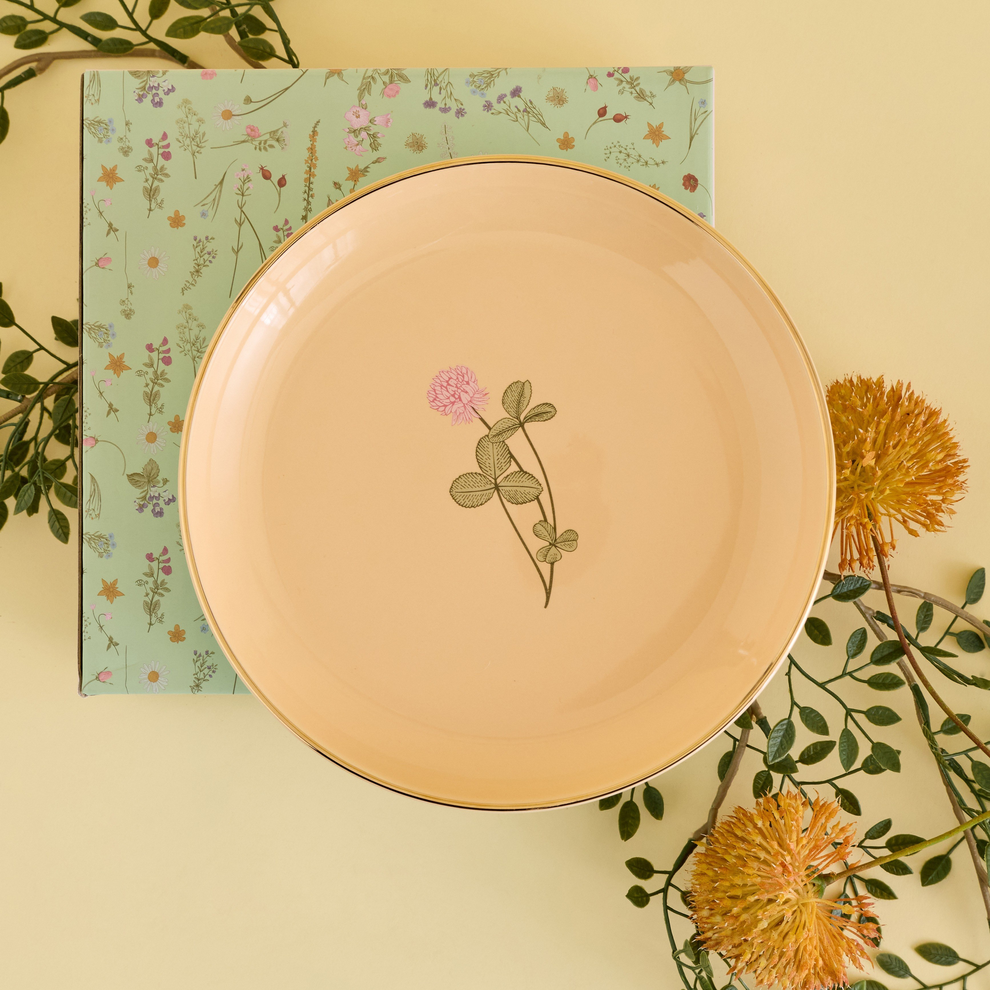 Garden Boho 4-Piece Porcelain Appetizer Plate Set - 19 cm-household-dining-dinnerware-plates-image-5