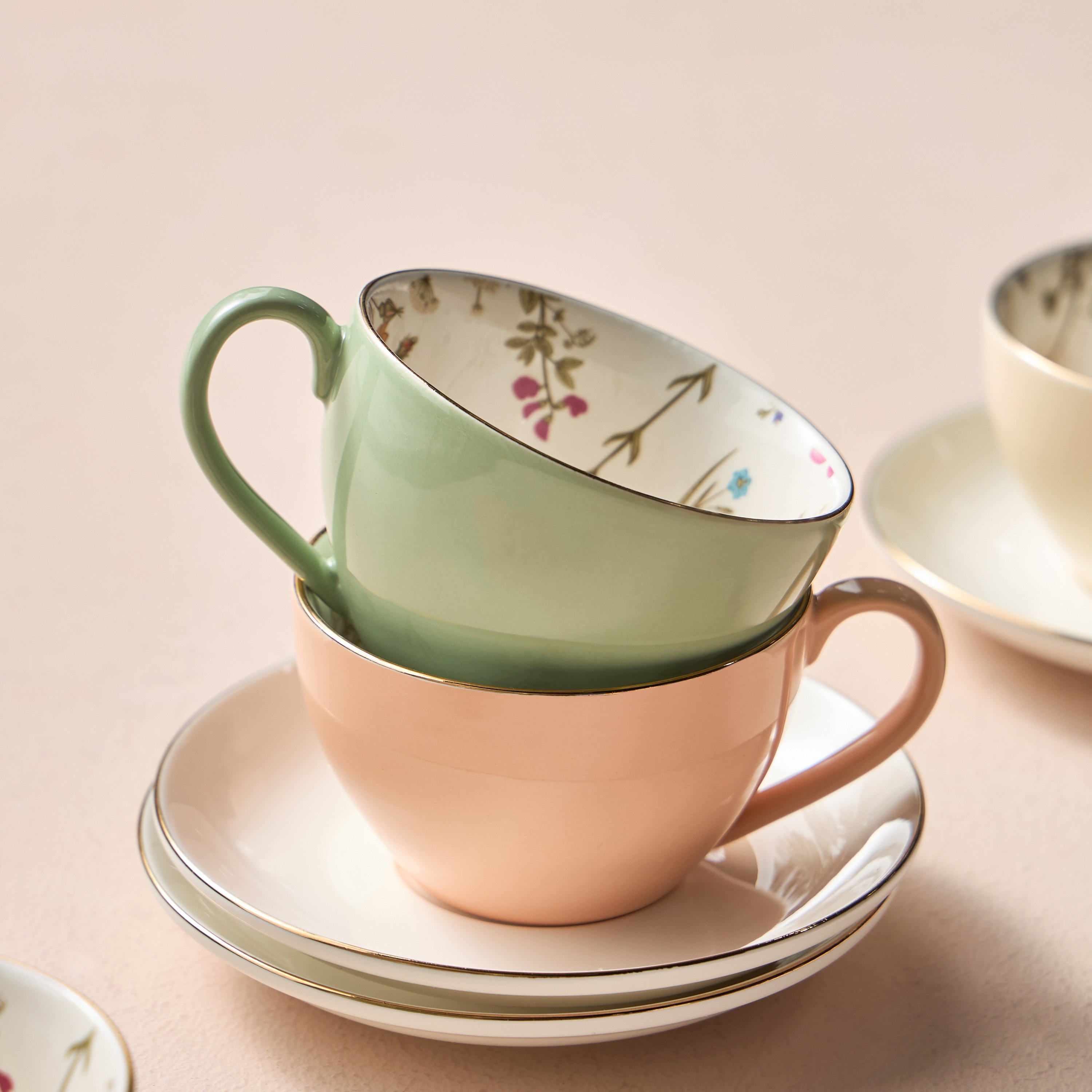 Garden Boho 8-Piece Porcelain Tea Set - 220 ml, Serves 4-household-giftingaccessories-giftings-image-2