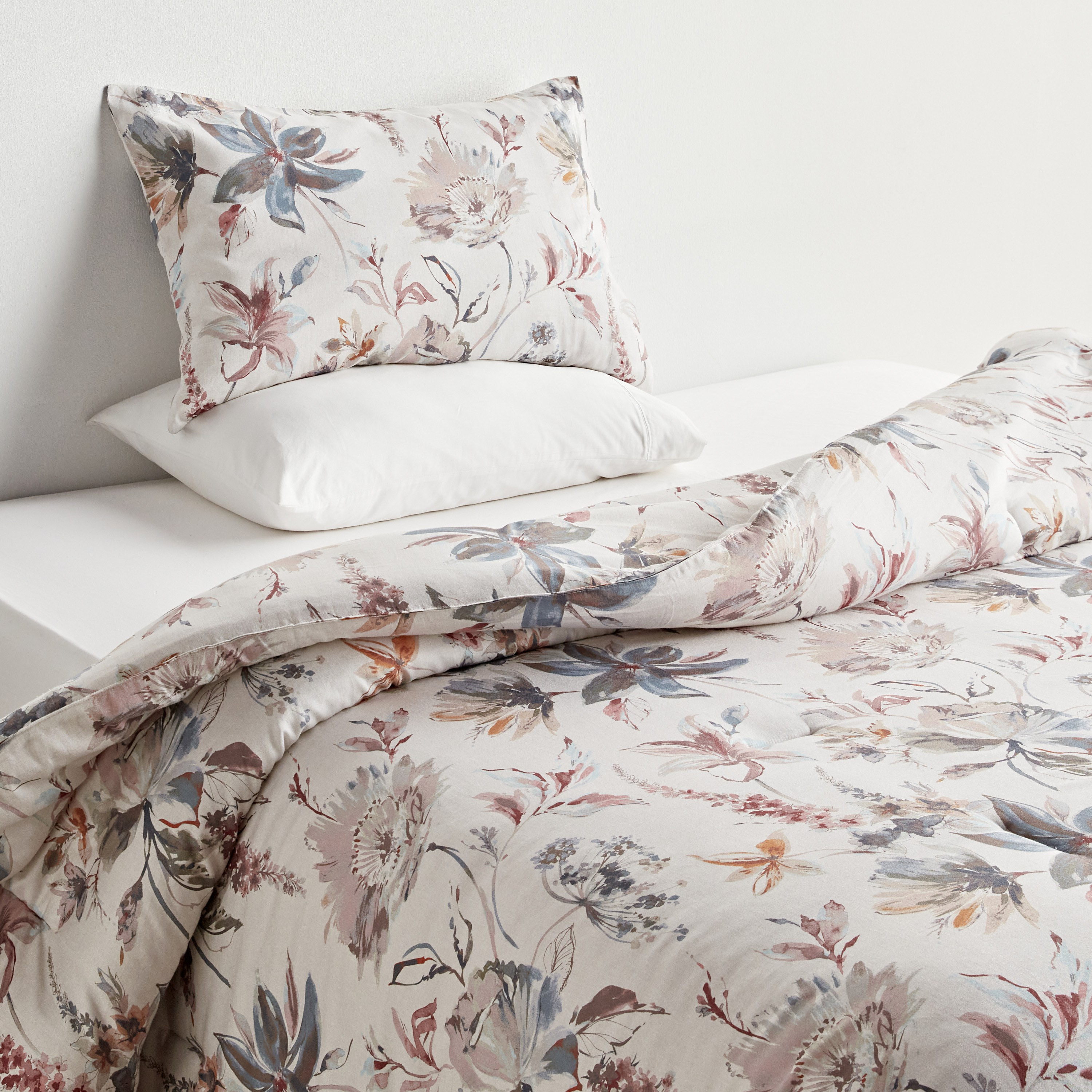 Terina Cotton Floral Print 200 Thread Count 2-Piece Full Comforter Set - 160x240 cm-household-bedding-comfortersandbedspreads-comforters-image-1