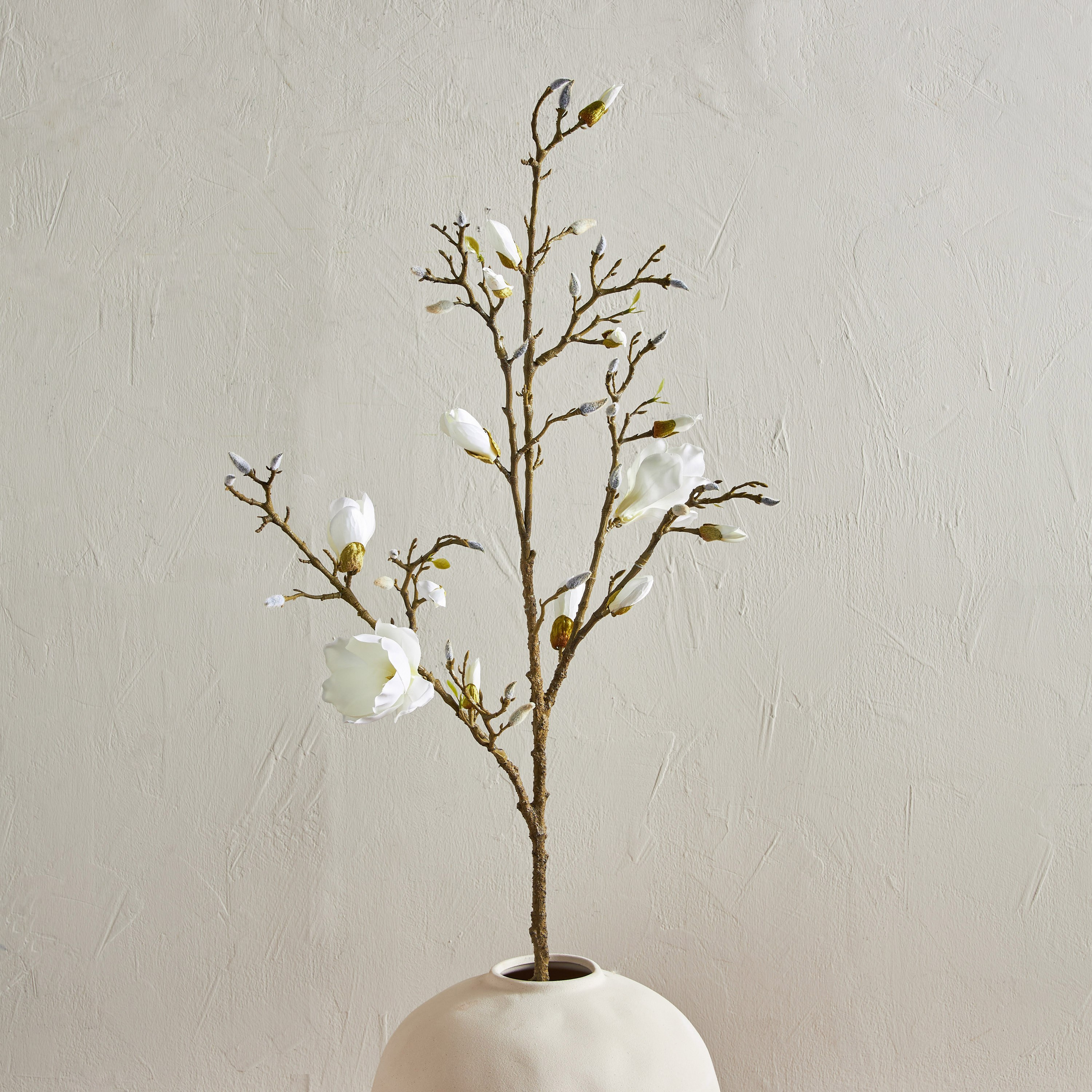Bough Magnolia Spray - 37 cm-household-gardenandoutdoor-artificialflowersandplants-stems-image-1